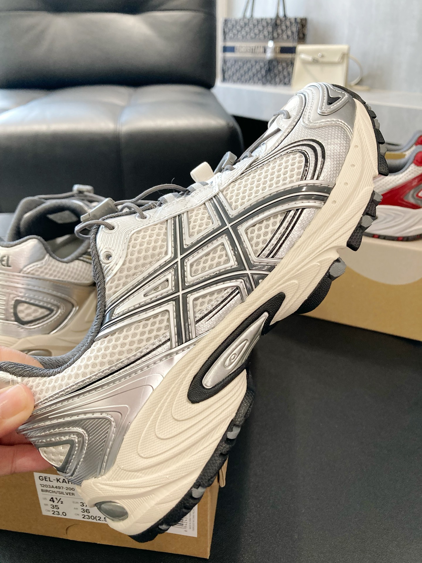 custom review-ASICS Gel Kahana TR V4 Low Топ Повседневная Обувь Унисекс Серебристо-Белый