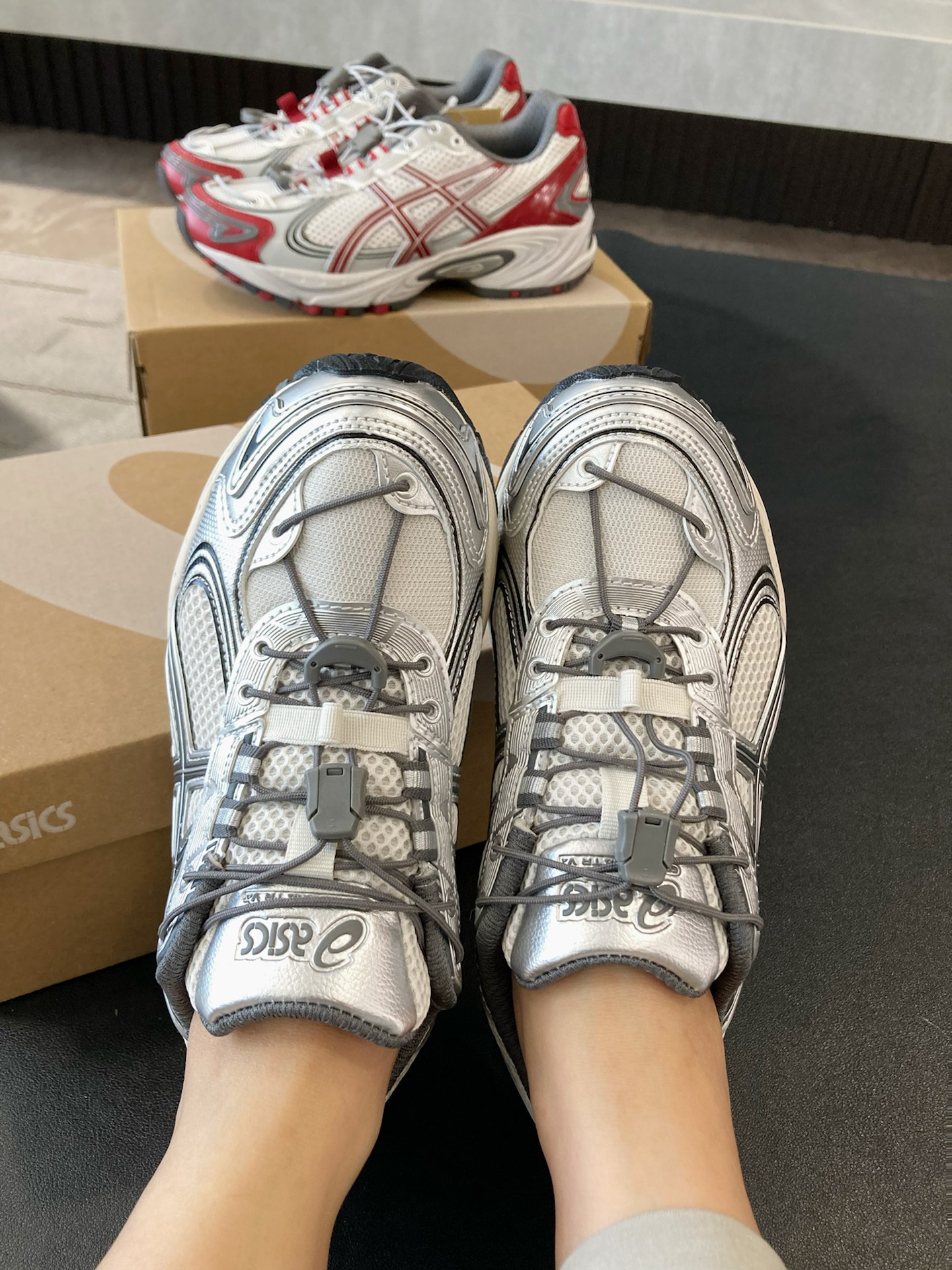 custom review-ASICS Gel Kahana TR V4 Low Топ Повседневная Обувь Унисекс Серебристо-Белый