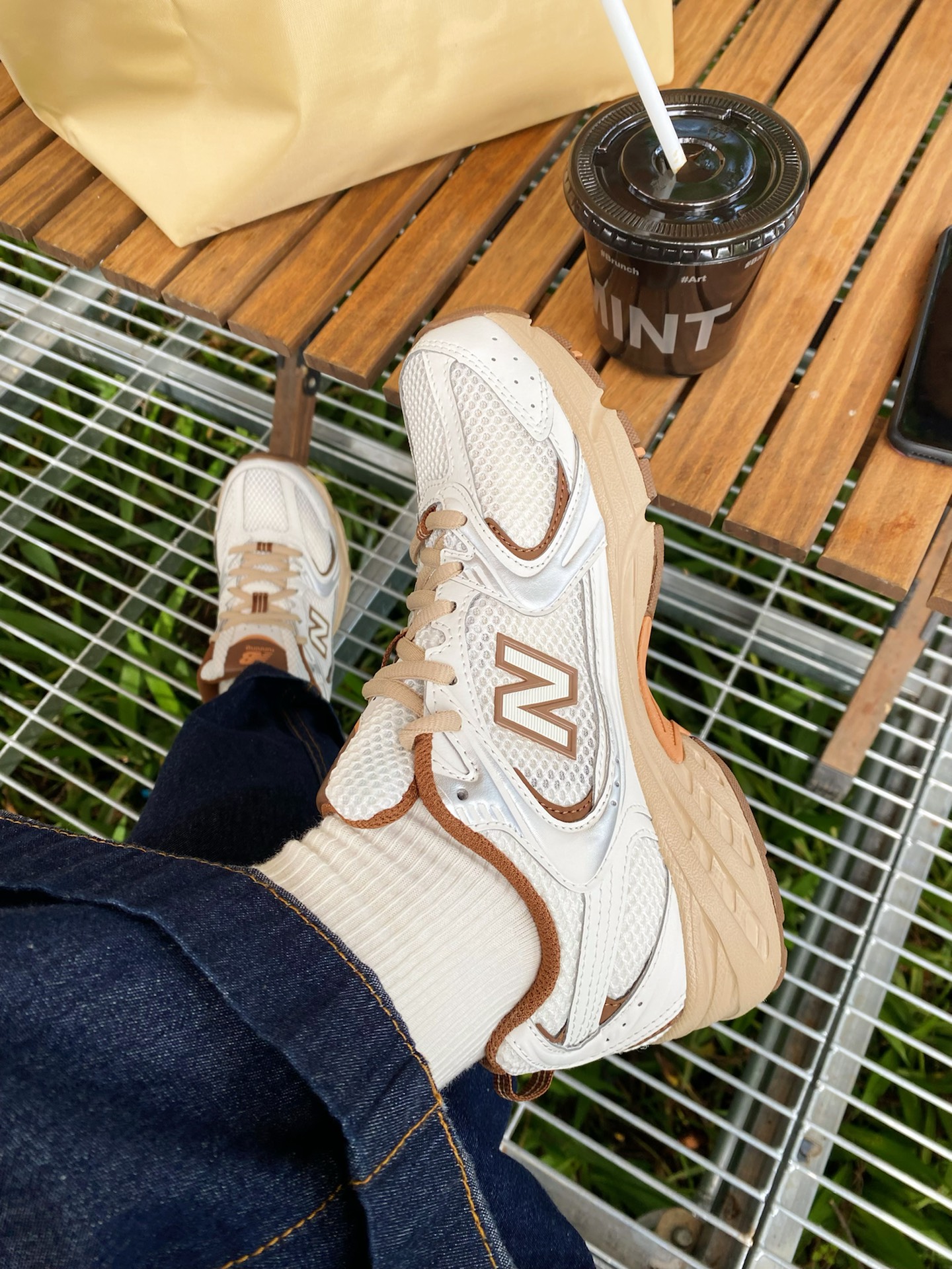 custom review-New Balance NB 530 Беговые кроссовки Низкий верх Белый Коричневый Унисекс