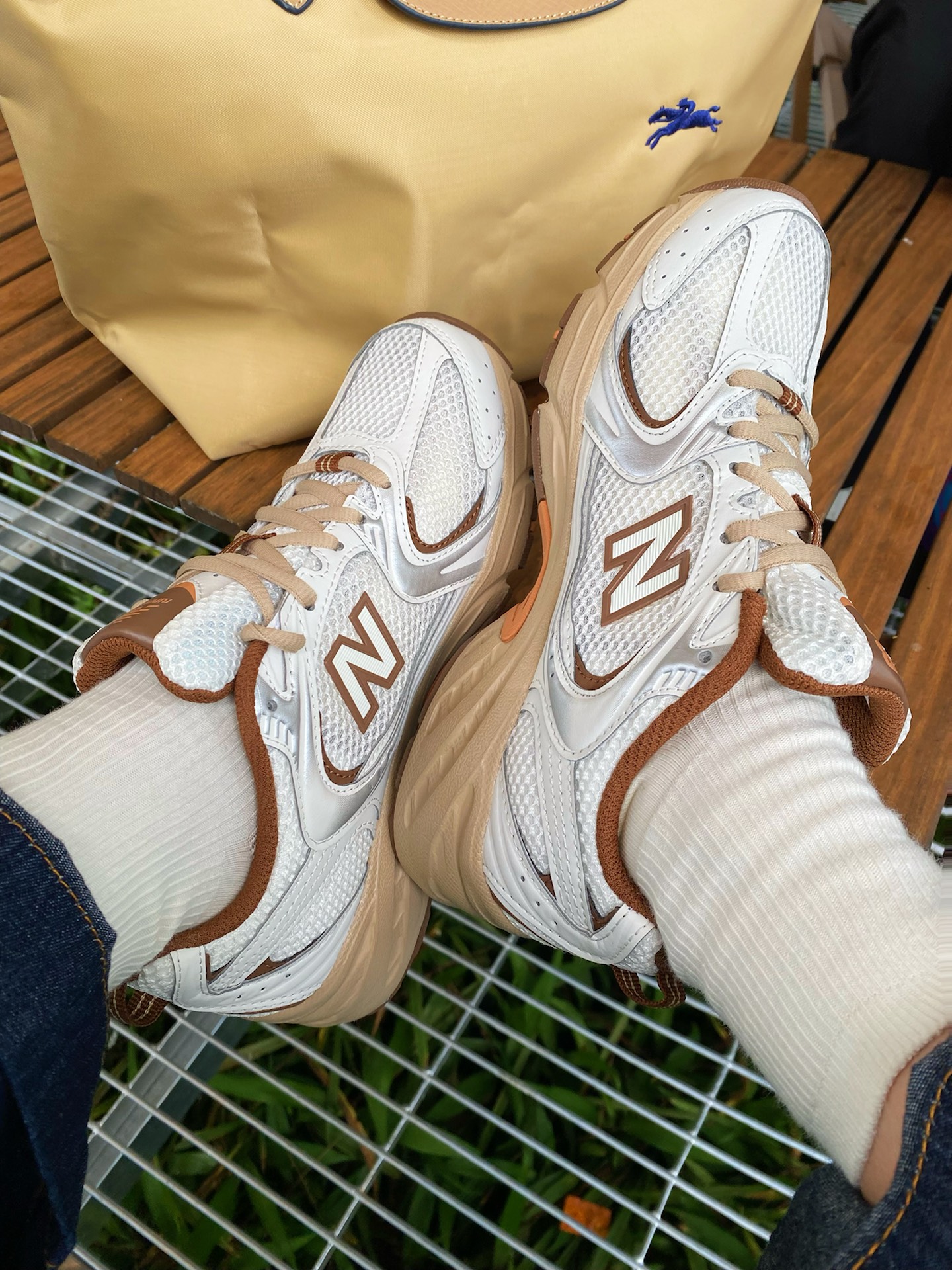 custom review-New Balance NB 530 Беговые кроссовки Низкий верх Белый Коричневый Унисекс