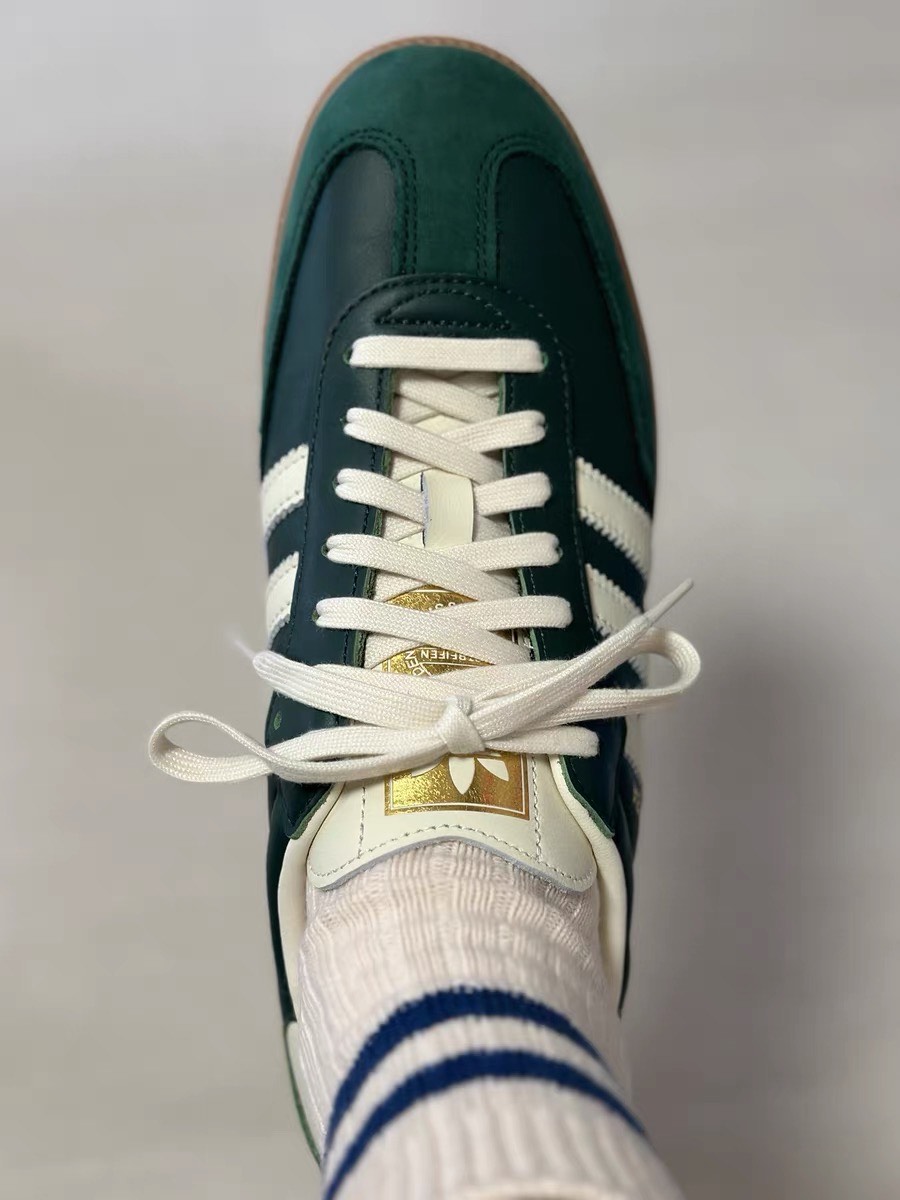 custom review-Adidas Originals SAMBA OG Low Топ Повседневная обувь Женская Зеленый Белый