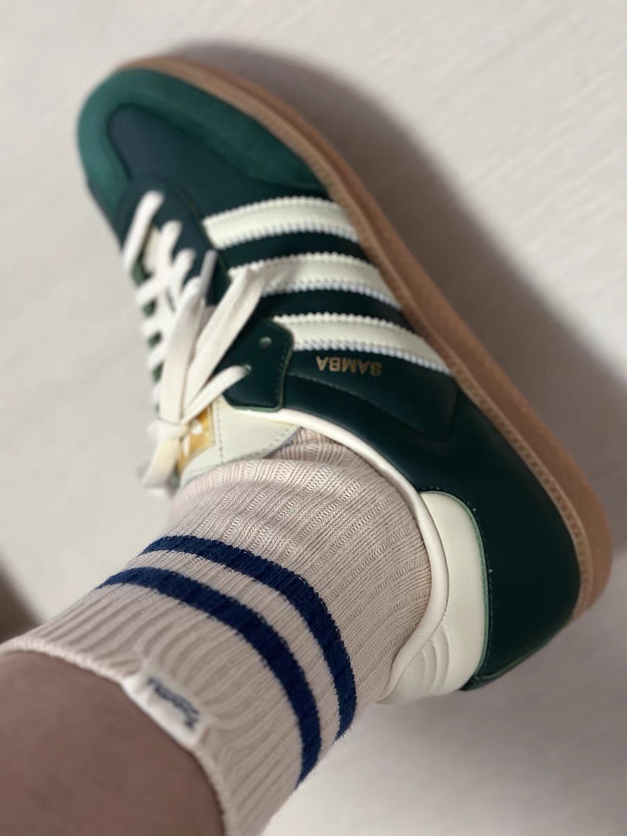 custom review-Adidas Originals SAMBA OG Low Топ Повседневная обувь Женская Зеленый Белый