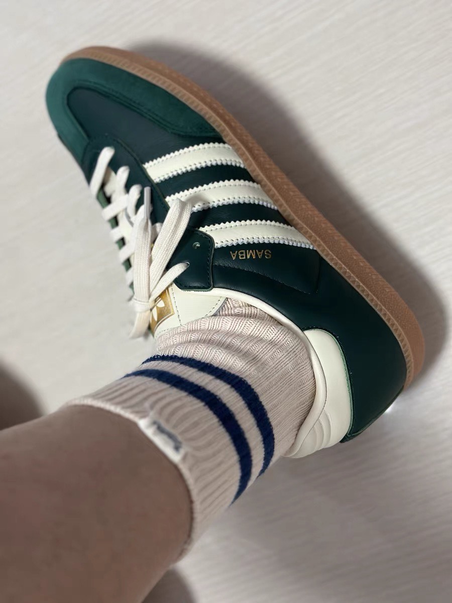 custom review-Adidas Originals SAMBA OG Low Топ Повседневная обувь Женская Зеленый Белый