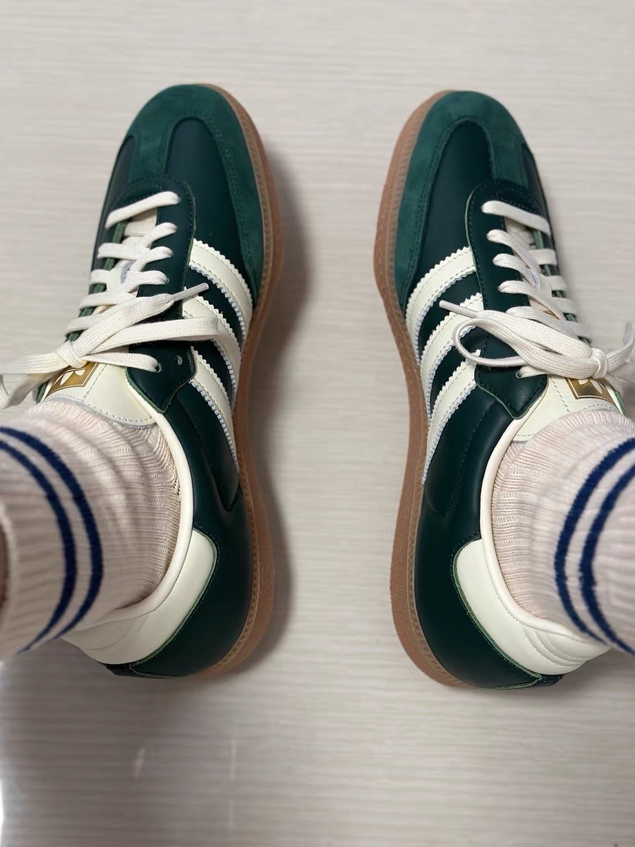 custom review-Adidas Originals SAMBA OG Low Топ Повседневная обувь Женская Зеленый Белый