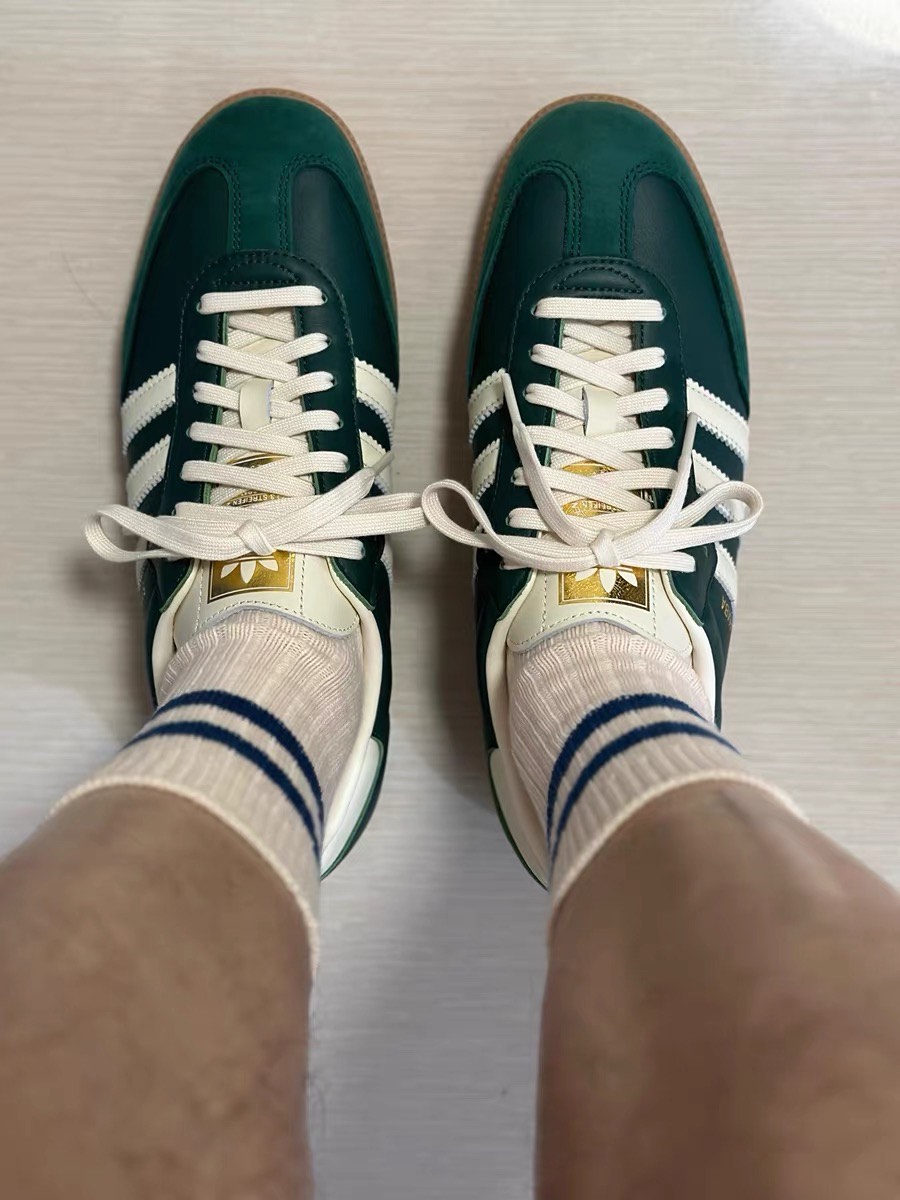 custom review-Adidas Originals SAMBA OG Low Топ Повседневная обувь Женская Зеленый Белый