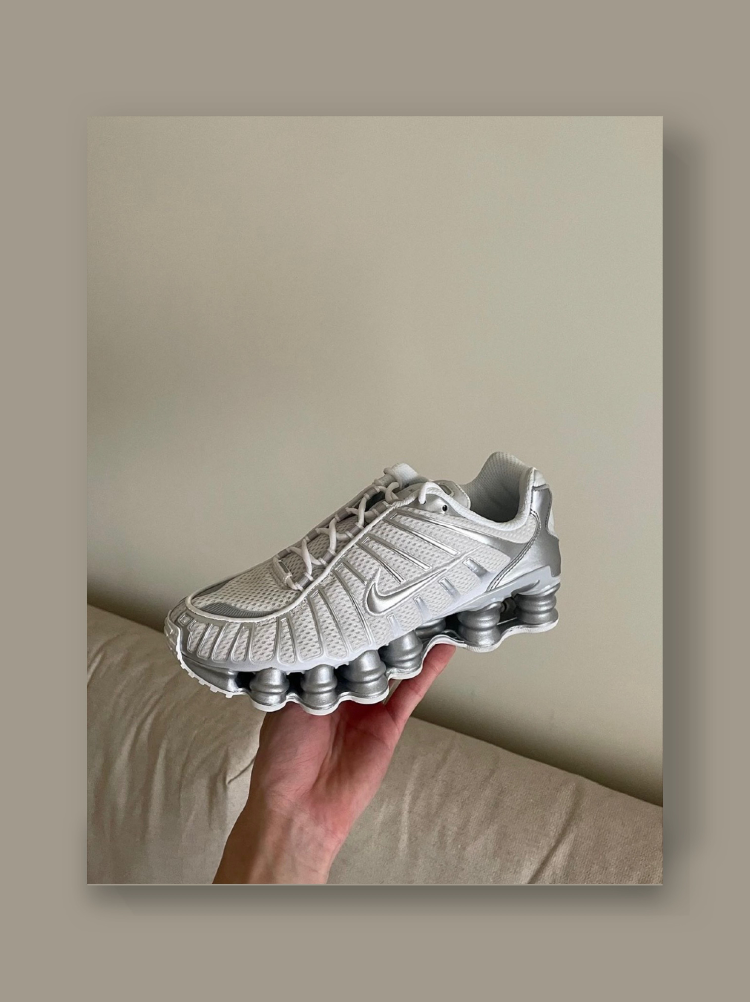 【超霸气】nike shox tl银色运动鞋