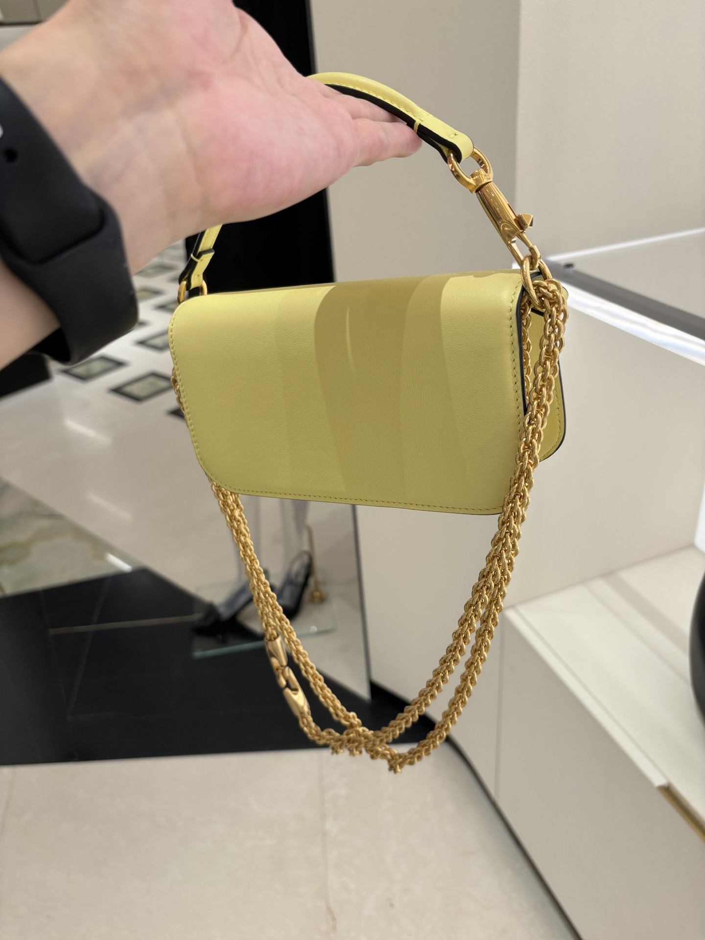 vltn金属链条金色包包yyds