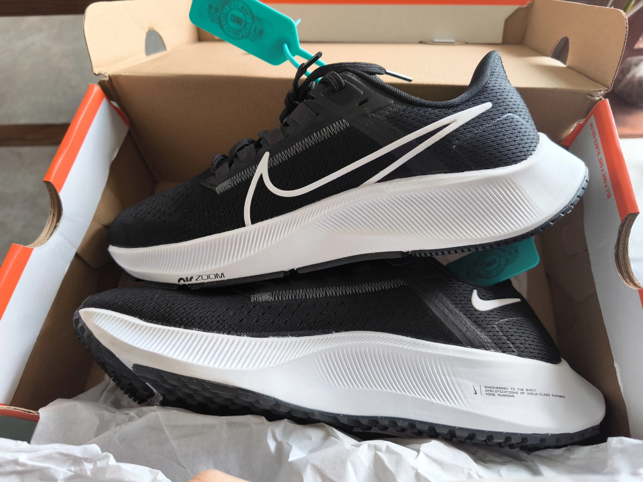 custom review-Nike Pegasus 38 Low Топ Воздух Zoom React Повседневные Тренировочные Беговые кроссовки Мужские Черно-белые
