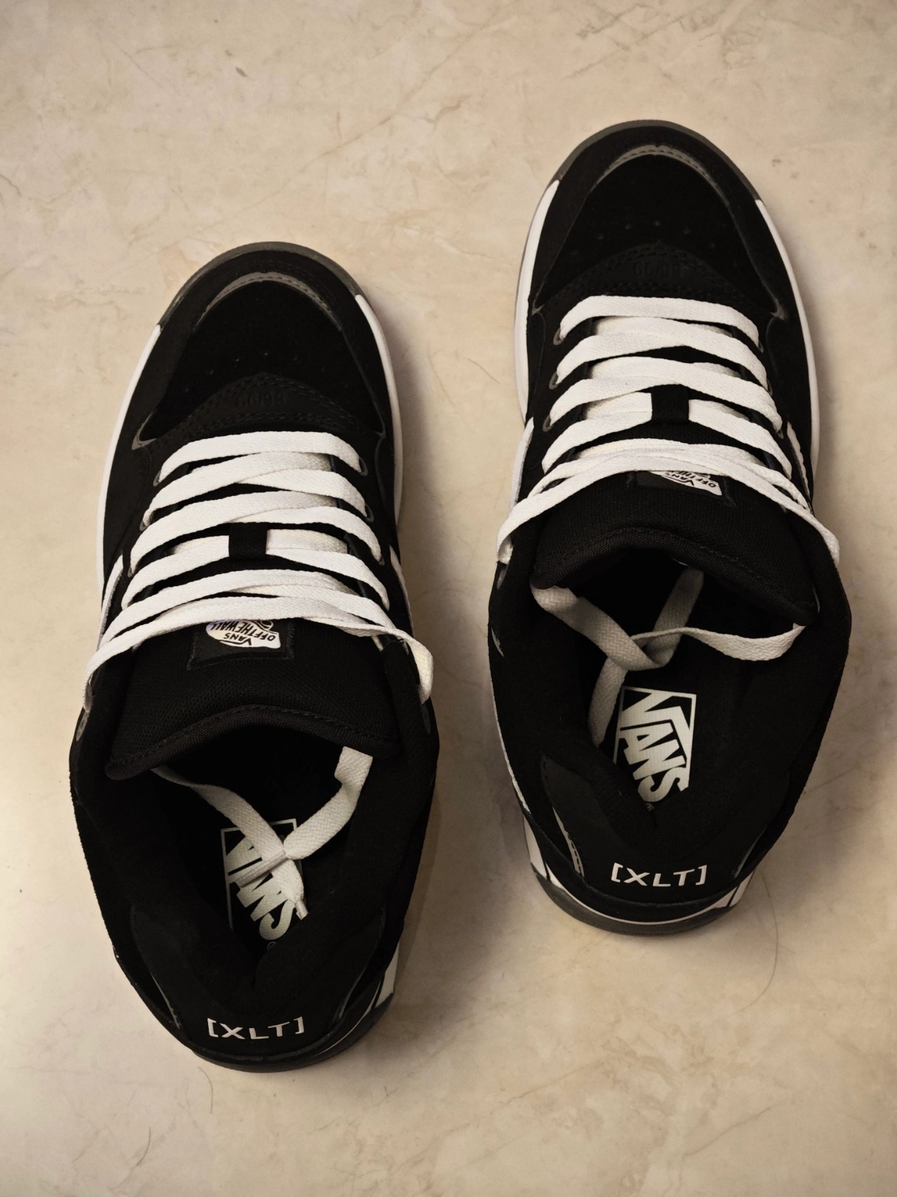 custom review-Vans Rowley Устойчивые к истиранию Низкие Кроссовки для скейтбординга Унисекс Черный Белый