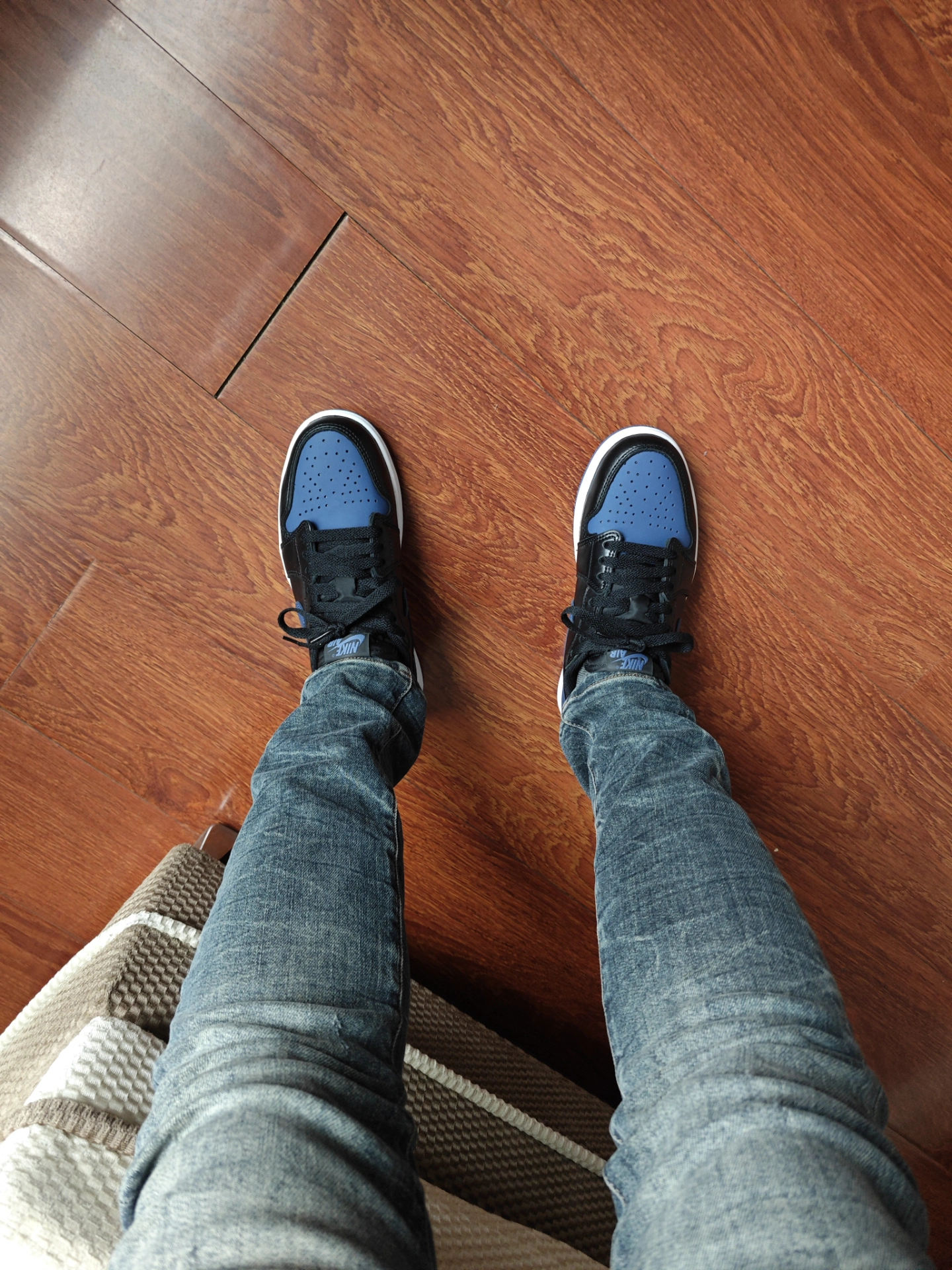 custom review-Jordan Air Jordan 1 Low OG 'Mystic Темно-синий' Low Топ Винтажные баскетбольные кроссовки Унисекс Чёрно-синий