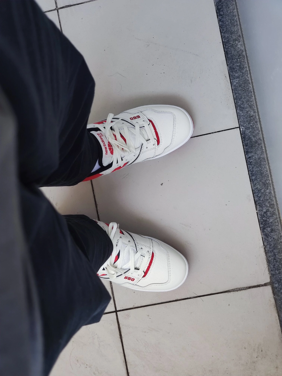 custom review-New Balance NB 550 Амортизация Низкий Топ Винтажные Баскетбольные Кроссовки Унисекс Красный