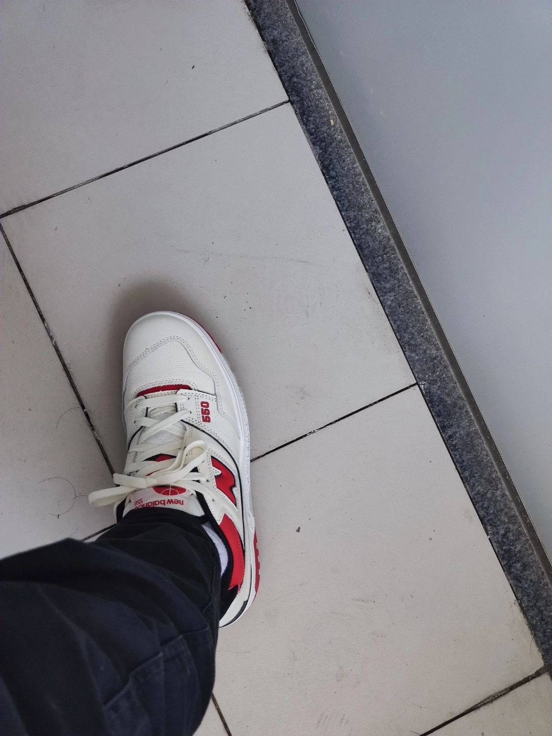 custom review-New Balance NB 550 Амортизация Низкий Топ Винтажные Баскетбольные Кроссовки Унисекс Красный