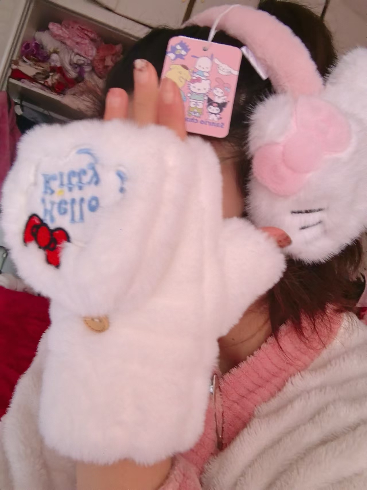 custom review-Санрио Полиэстер Трикотаж Перчатки Женские