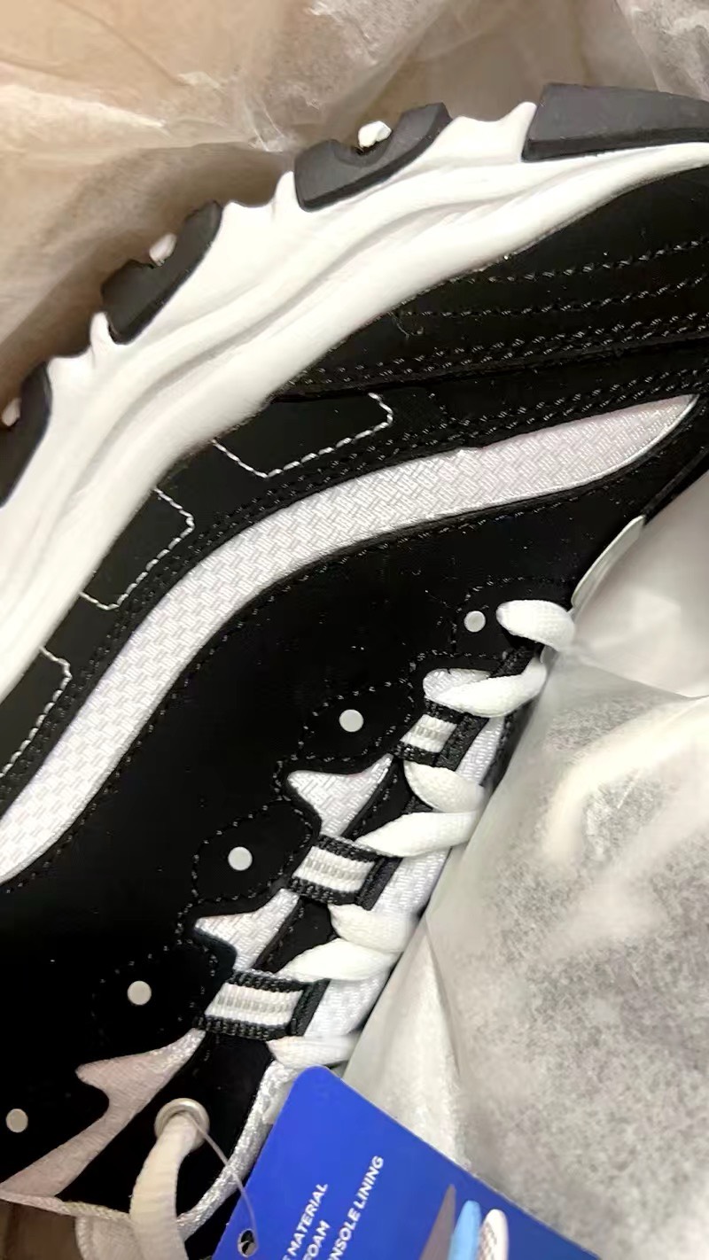 custom review-Skechers D'LITES 1,0 Дышащий Легкий Увеличение Высоты Низкий Топ Кроссовки Мужские Белый Черный