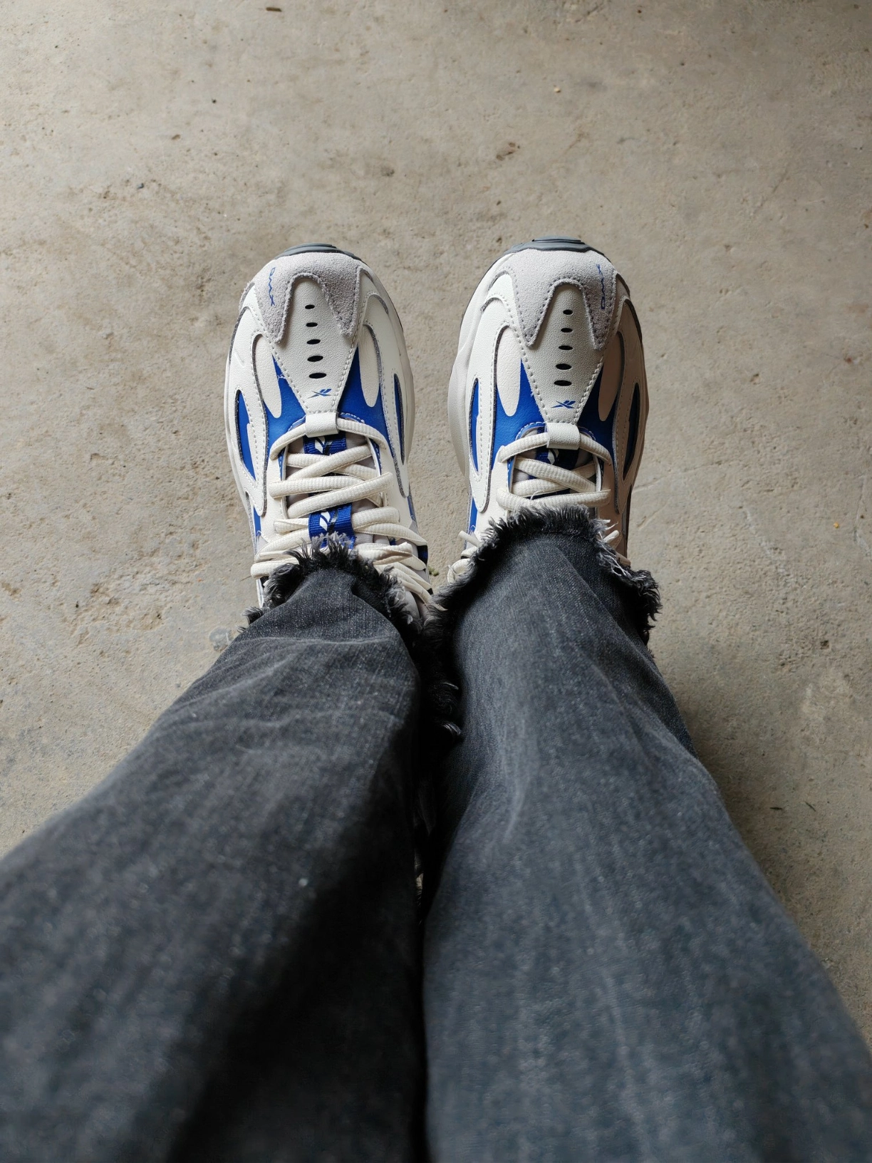 custom review-REEBOK Низкий топ Повседневная обувь Унисекс Белый Синий