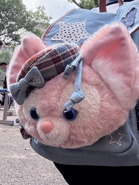 custom review-Disney Duffy и Friends Коллекция в стиле ковбоя Джинсовый хлопок Рюкзак Женский Синий