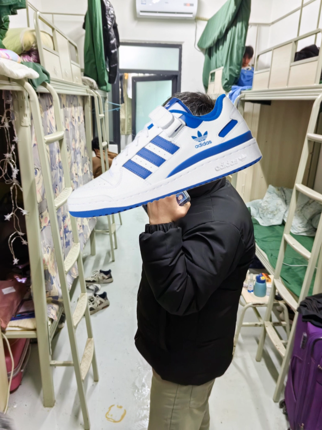 custom review-Adidas Originals FORUM Low Топ Скейтборд Кроссовки Унисекс Синий Белый