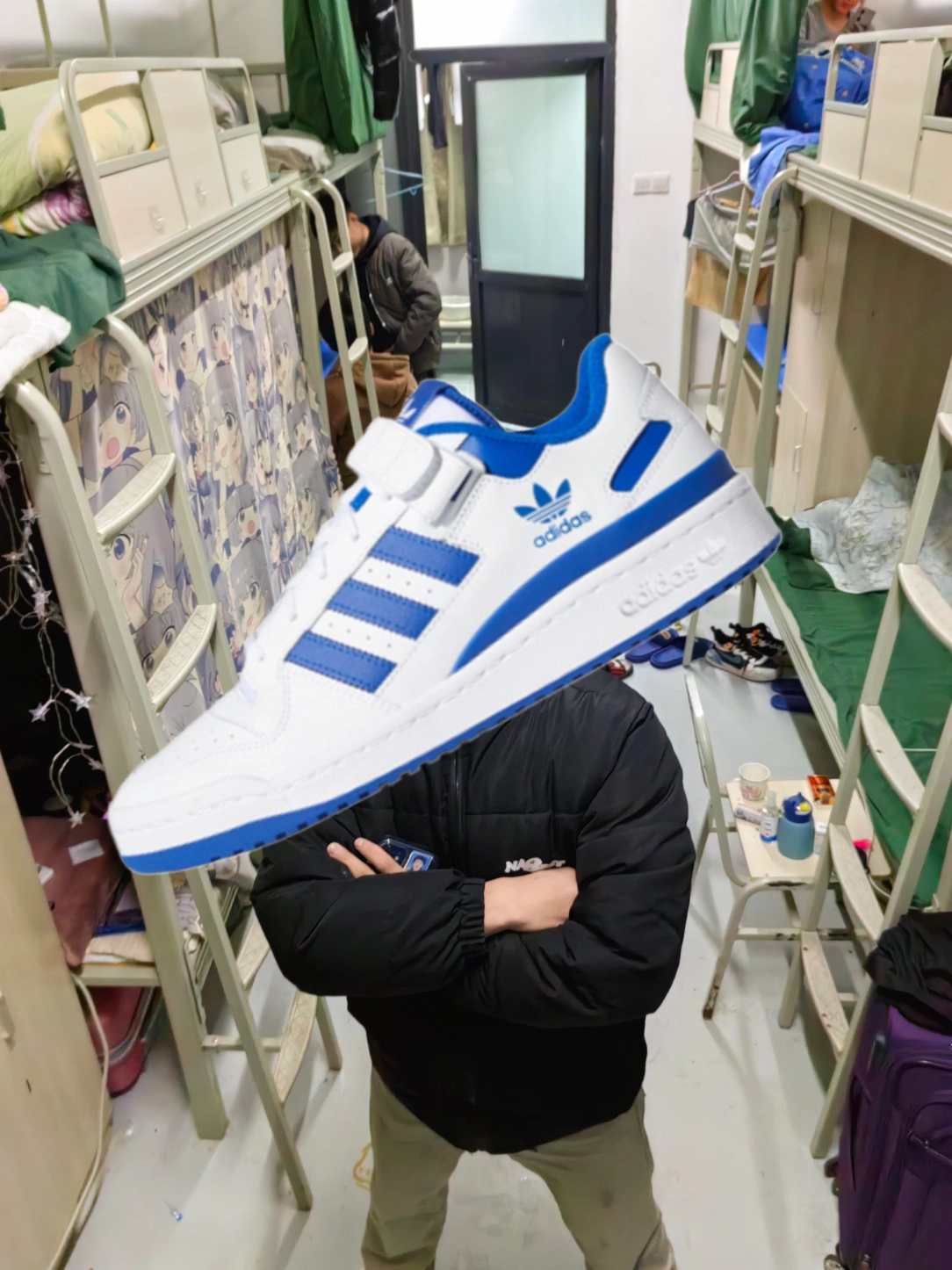 custom review-Adidas Originals FORUM Low Топ Скейтборд Кроссовки Унисекс Синий Белый