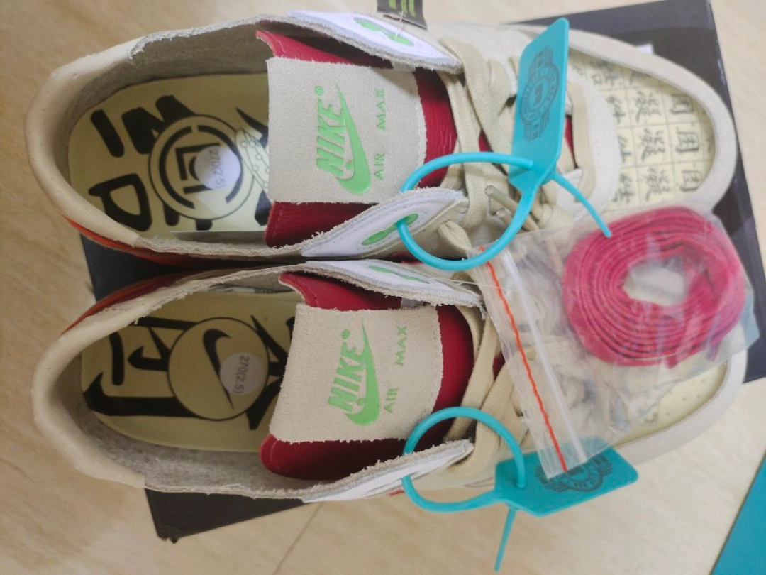 custom review-CLOT x Nike Air Max 1 Устойчивый к истиранию Низкий Топ Повседневные Беговые кроссовки Унисекс Коричневый Красный