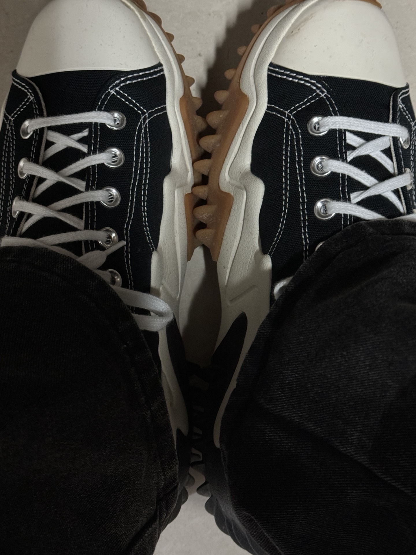 custom review-Конверс Run Star Motion Износостойкие Низкие Кеды Унисекс Черный Белый