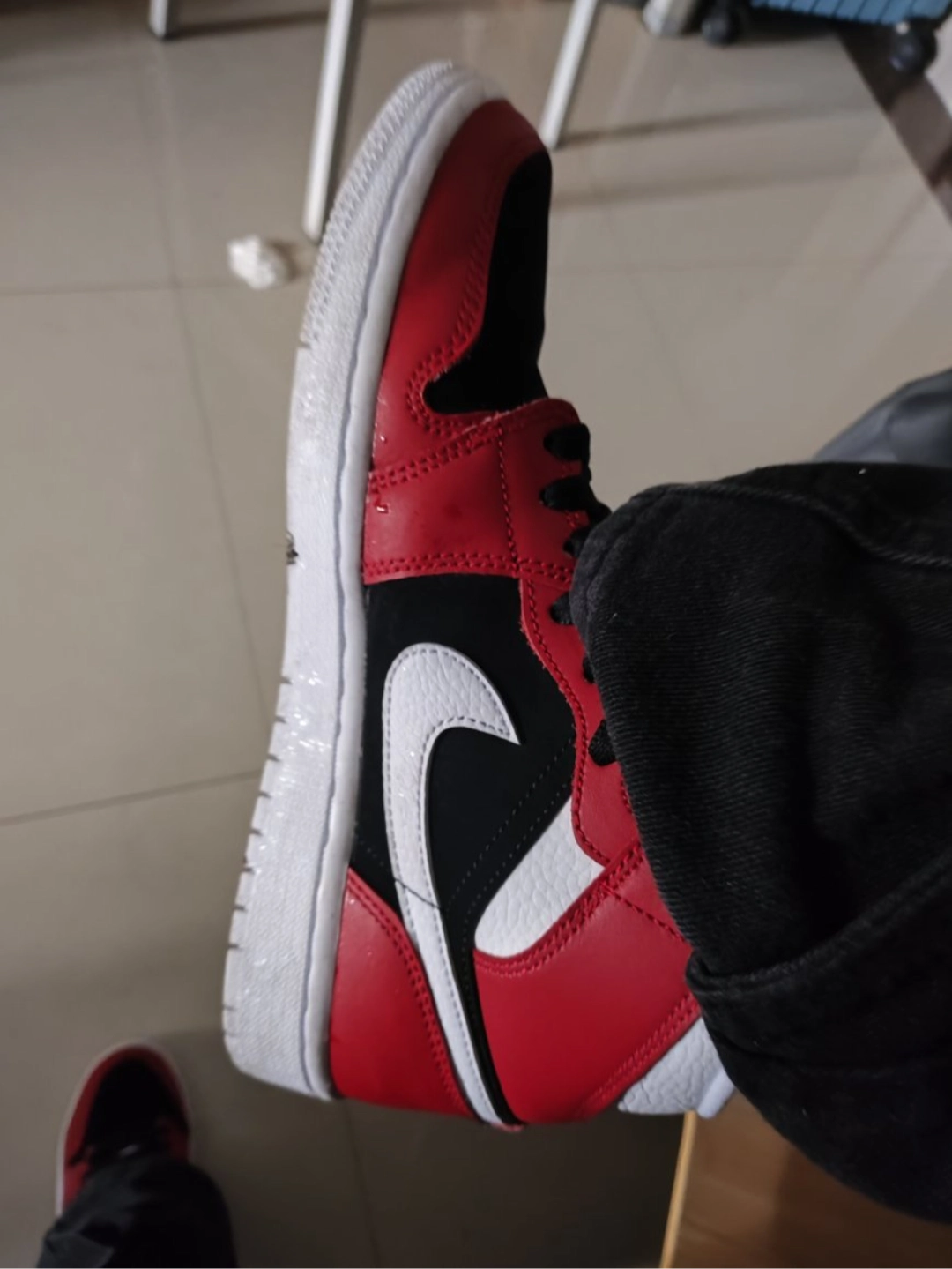 custom review-Jordan Air Jordan 1 MID Топ Винтажные баскетбольные кроссовки Женские Красный