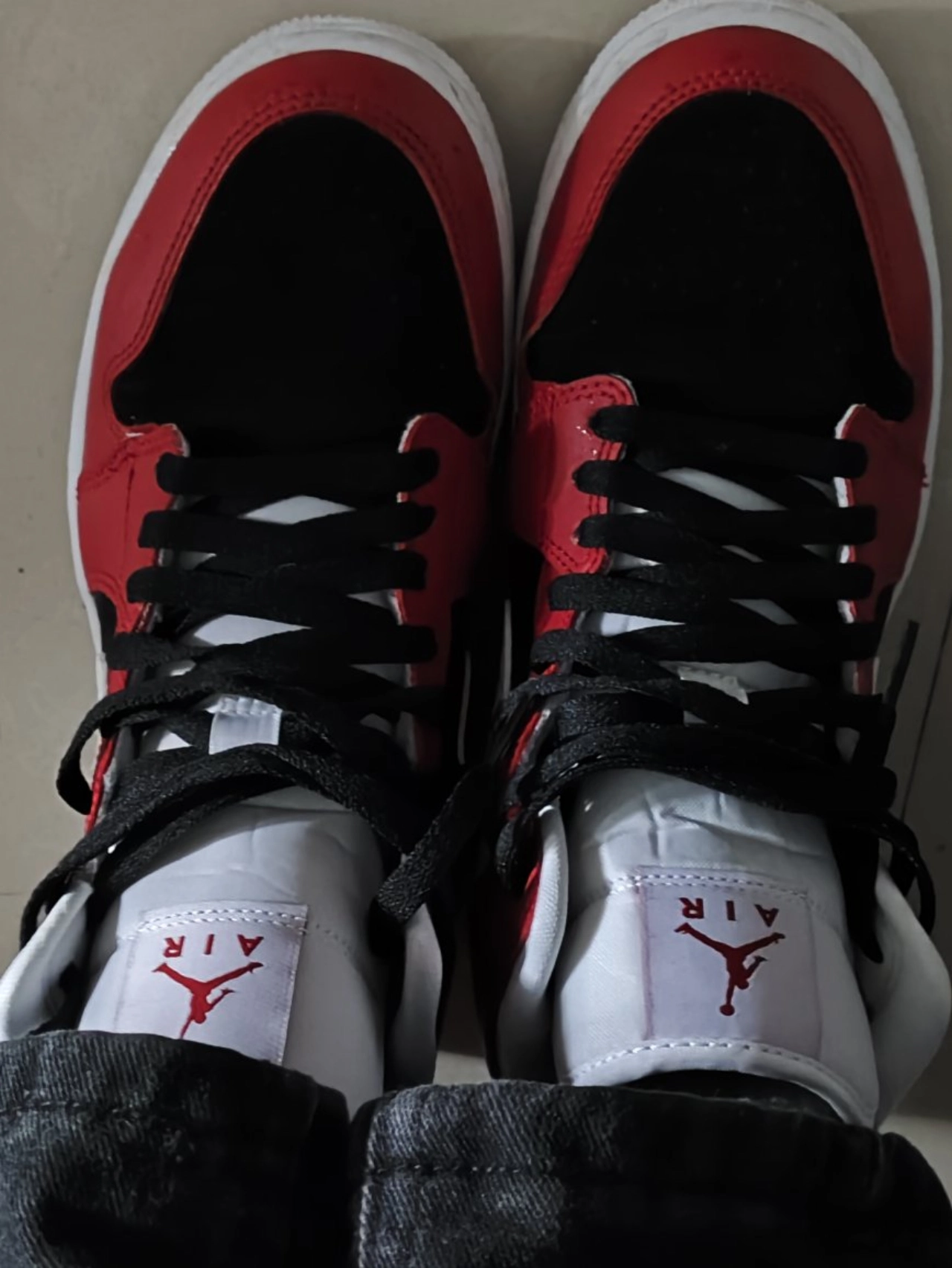 custom review-Jordan Air Jordan 1 MID Топ Винтажные баскетбольные кроссовки Женские Красный