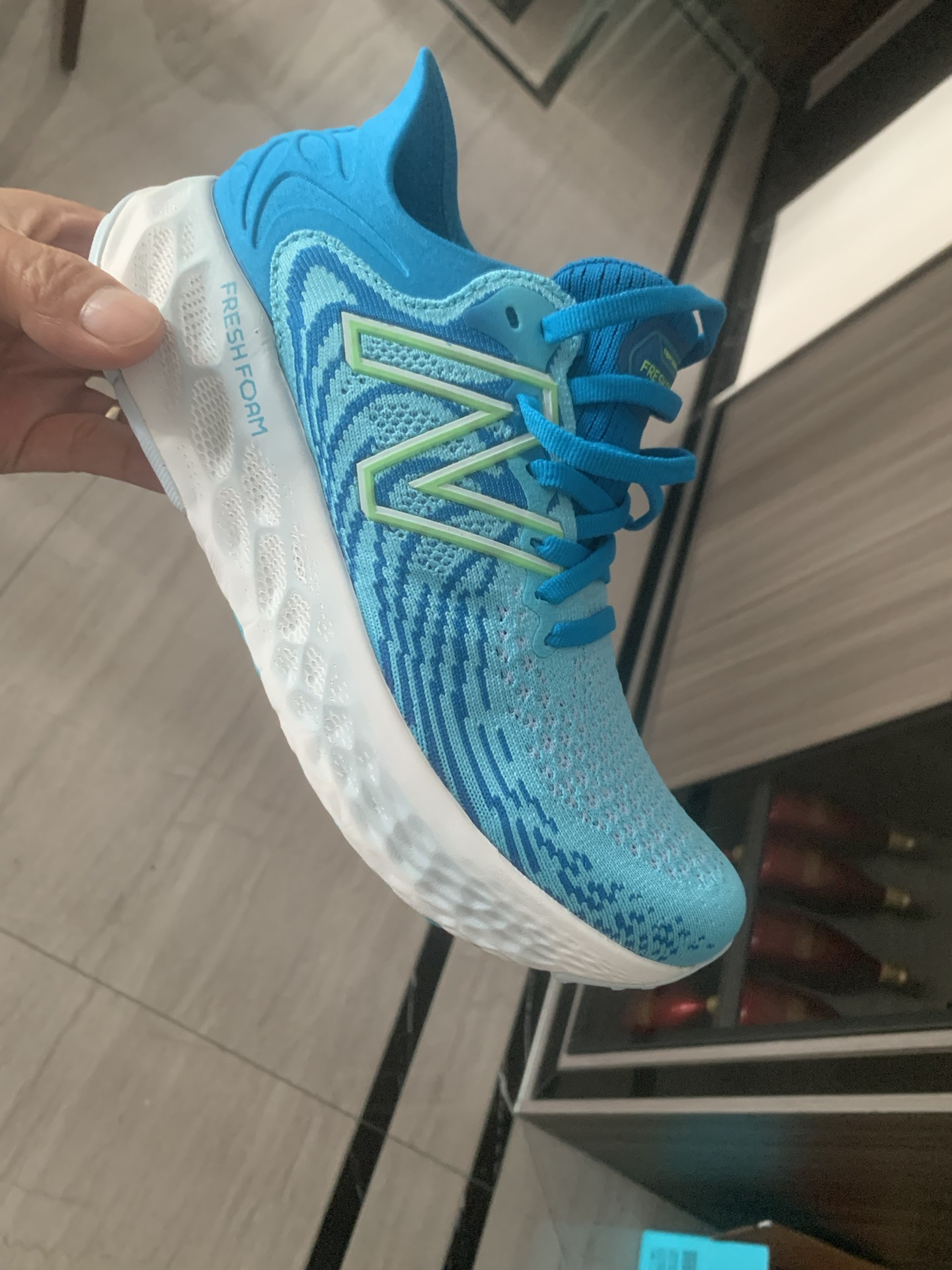 custom review-New Balance совместный бренд 1080 Low Top Марафон Беговые кроссовки Женские Небесно-голубой