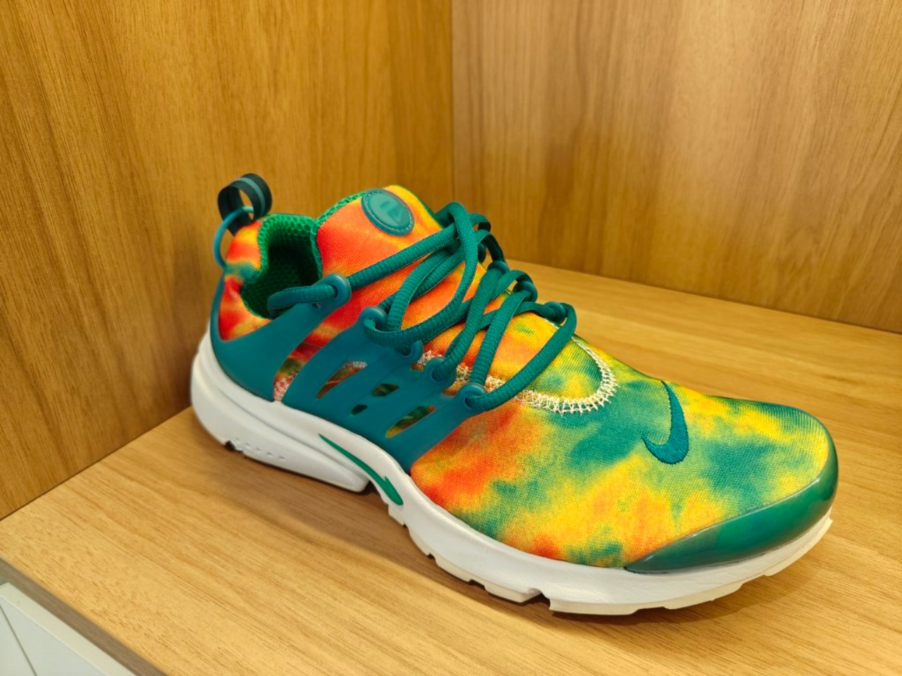 custom review-Nike Air Presto Tie Dye Shock Absorbers Slip Resistant Abrasion Resistant Low Top Casual Men's Green Yellow Найк Эйр Presto Tie Dye Shock Absorbers Противоскользящий Устойчивый к истиранию Низкий Топ Повседневный Мужской Зеленый Желтый