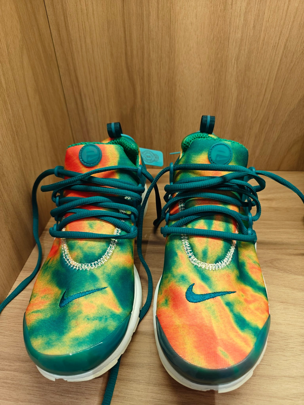 custom review-Nike Air Presto Tie Dye Shock Absorbers Slip Resistant Abrasion Resistant Low Top Casual Men's Green Yellow Найк Эйр Presto Tie Dye Shock Absorbers Противоскользящий Устойчивый к истиранию Низкий Топ Повседневный Мужской Зеленый Желтый