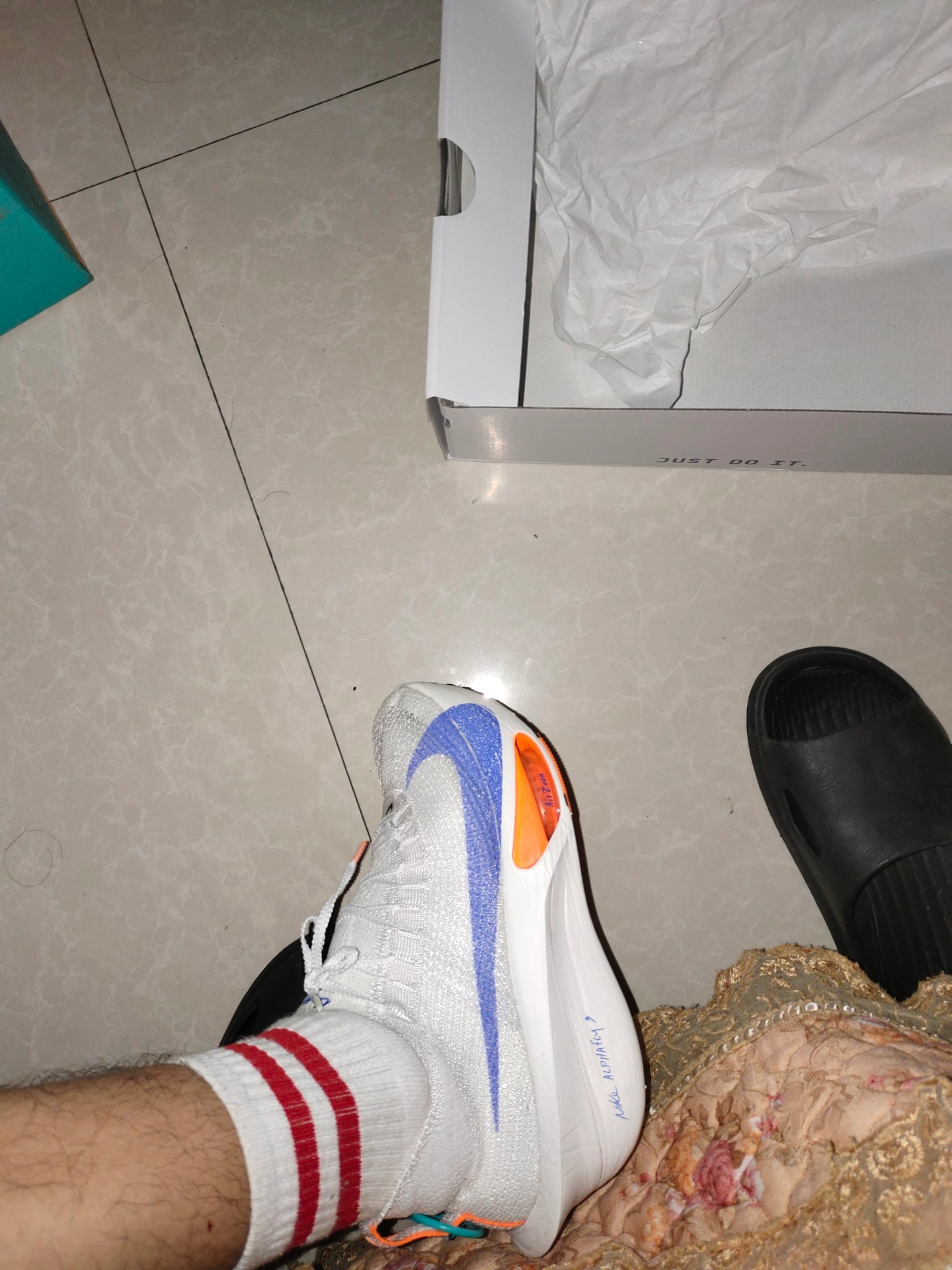 custom review-Nike Air Zoom Alphafly Next% 3 Low Топ Повседневные Беговые Кроссовки Мужские Белые Синие и Оранжевые