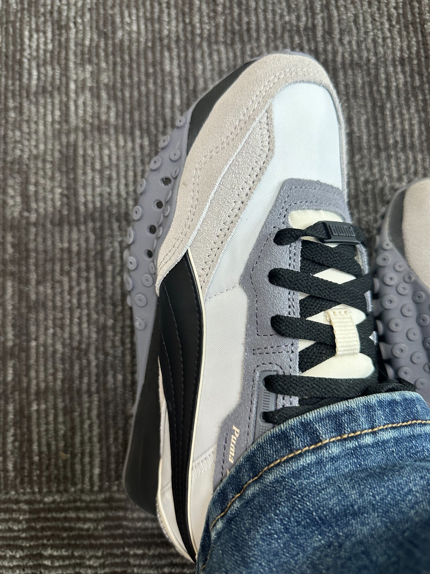 custom review-PUMA Blktop Rider Устойчивый к истиранию Низкий топ Повседневная городская обувь для коммутирования и бега Унисекс Белый Серый Черный