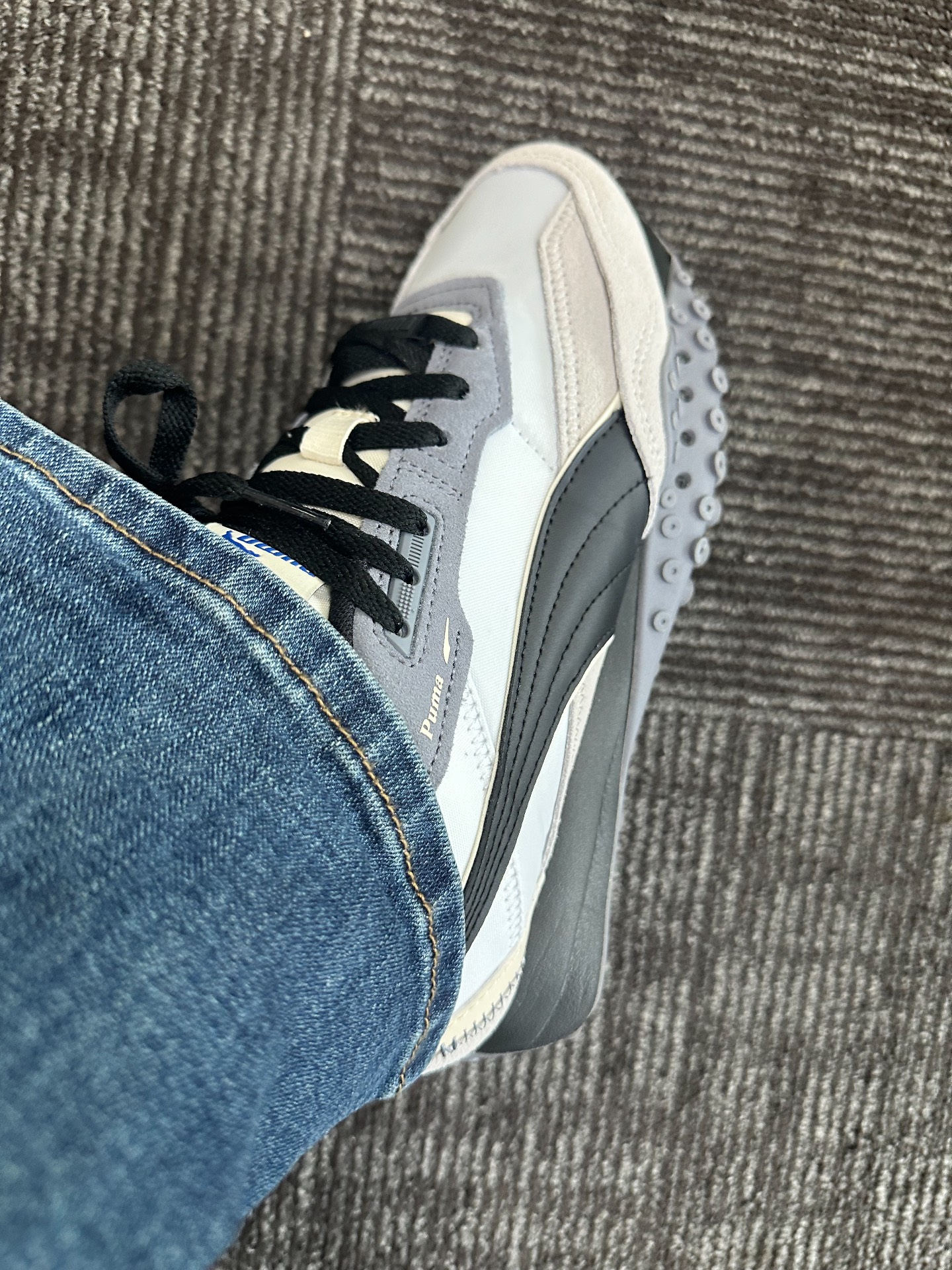 custom review-PUMA Blktop Rider Устойчивый к истиранию Низкий топ Повседневная городская обувь для коммутирования и бега Унисекс Белый Серый Черный