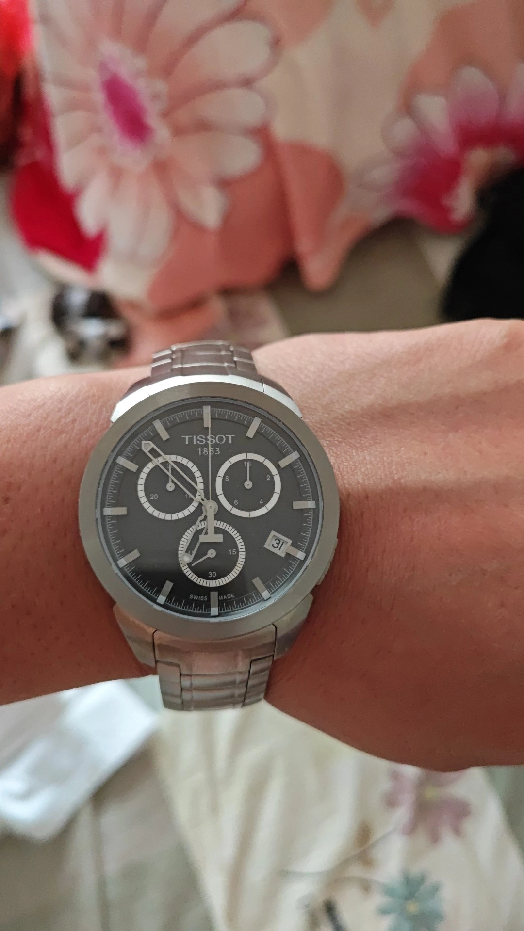 custom review-TISSOT Sports Collection Кварцевый механизм Мужские часы Часы 43 мм Серый циферблат Титан Корпус часов Титан Ремешок