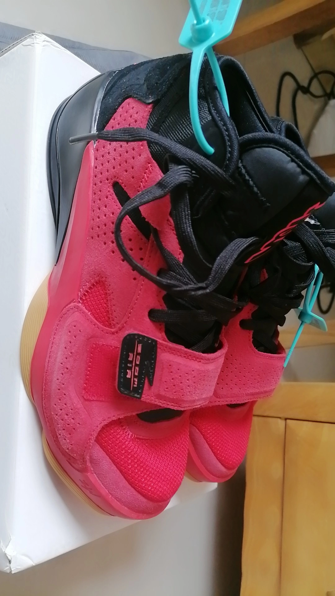 custom review-Джордан Zion 2 Zion 2 PF Амортизаторы Slip-resistant Abrasion-resistant MID Баскетбольные кроссовки Мужские Красный Черный