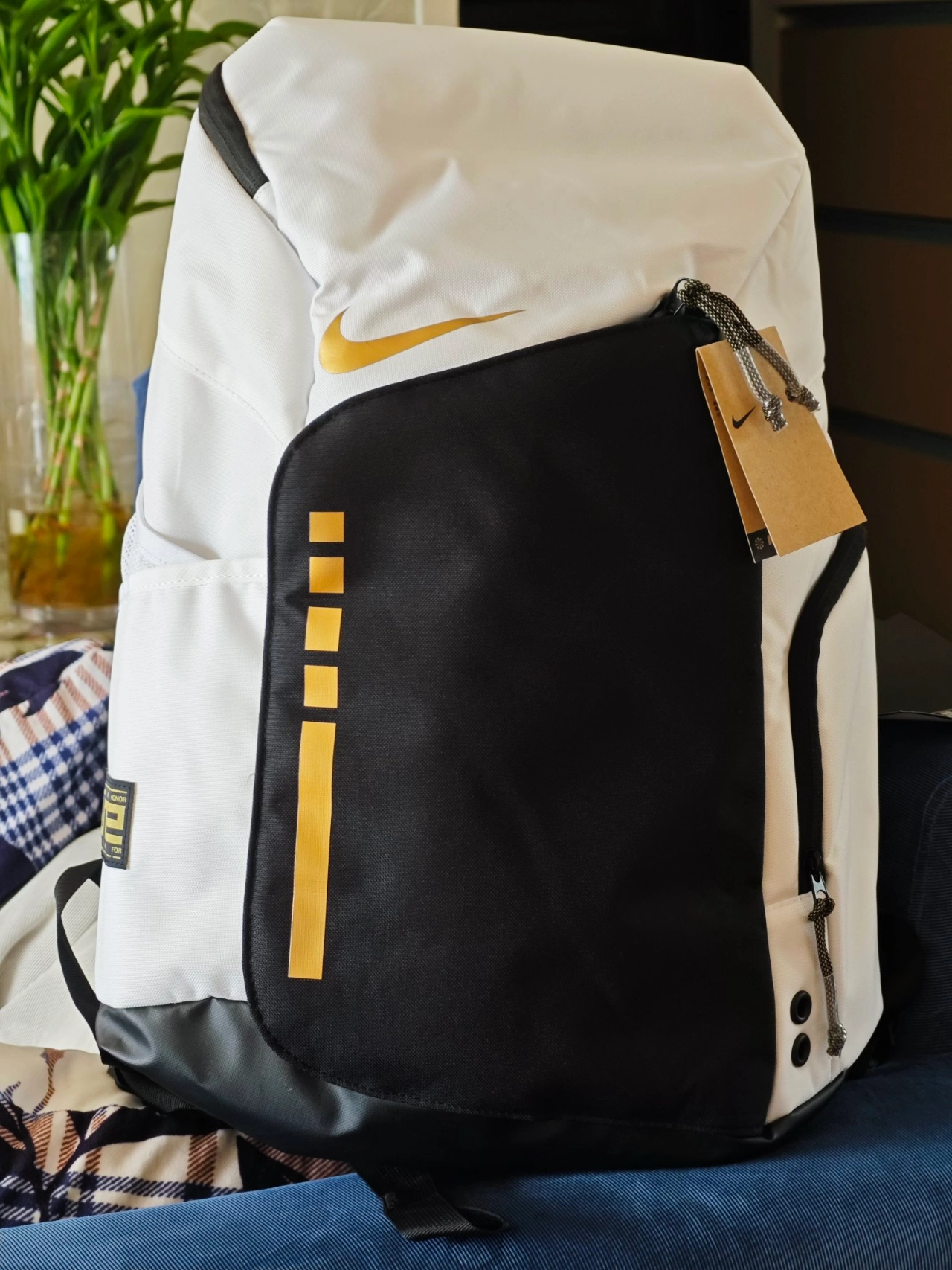 custom review-Nike Полиэстер Рюкзак Стандартный Унисекс Черный Белый