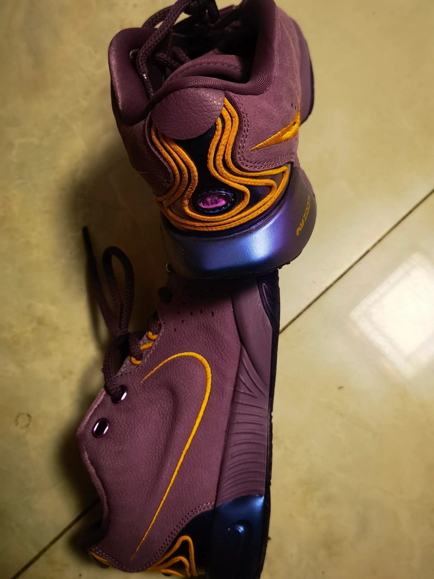 custom review-nike Lebron 21 Противоскользящие амортизаторы низкие детские баскетбольные кроссовки фиолетовые пыль