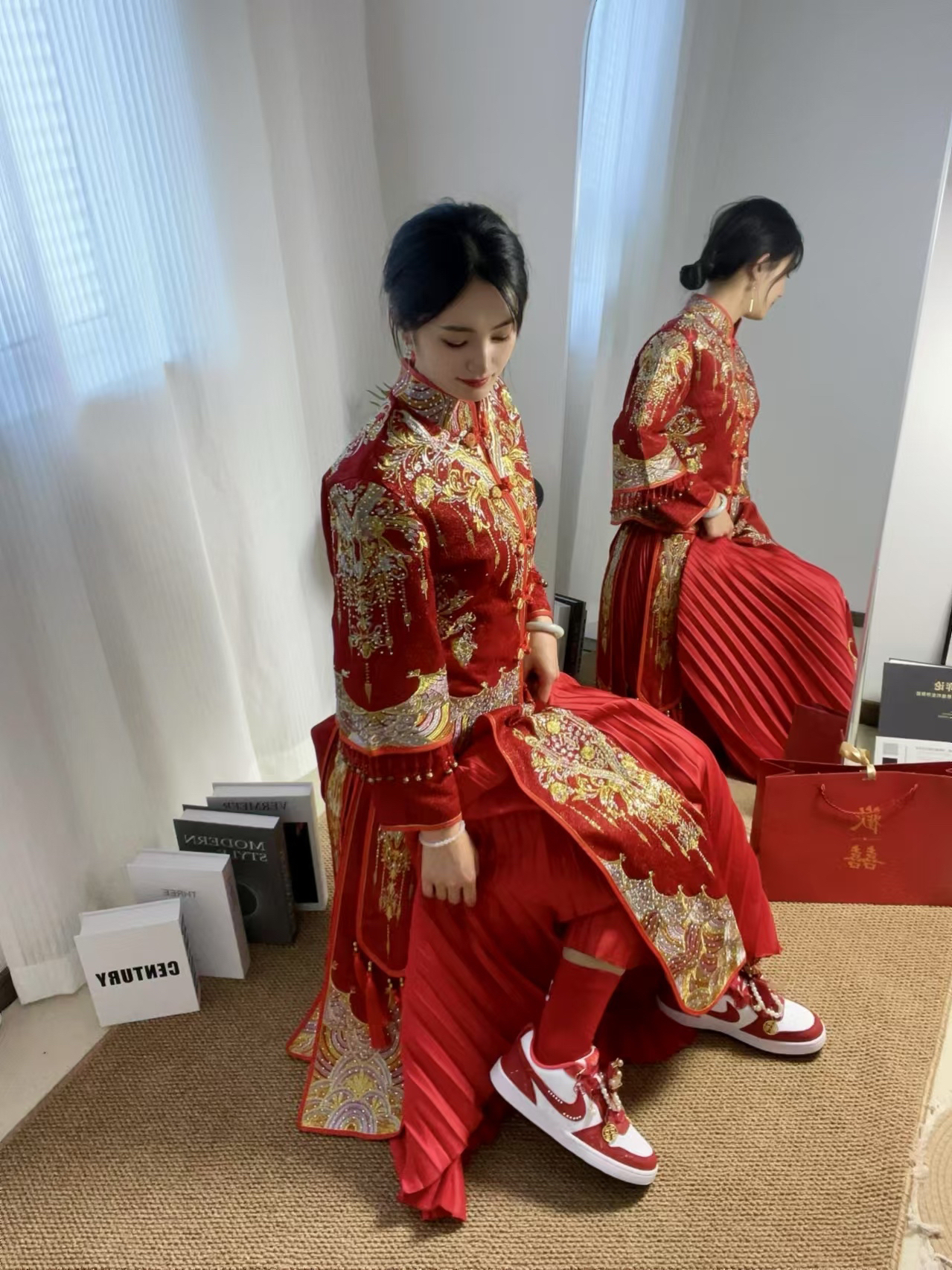 太爱耐克这双婚鞋了,配秀禾超美🤩