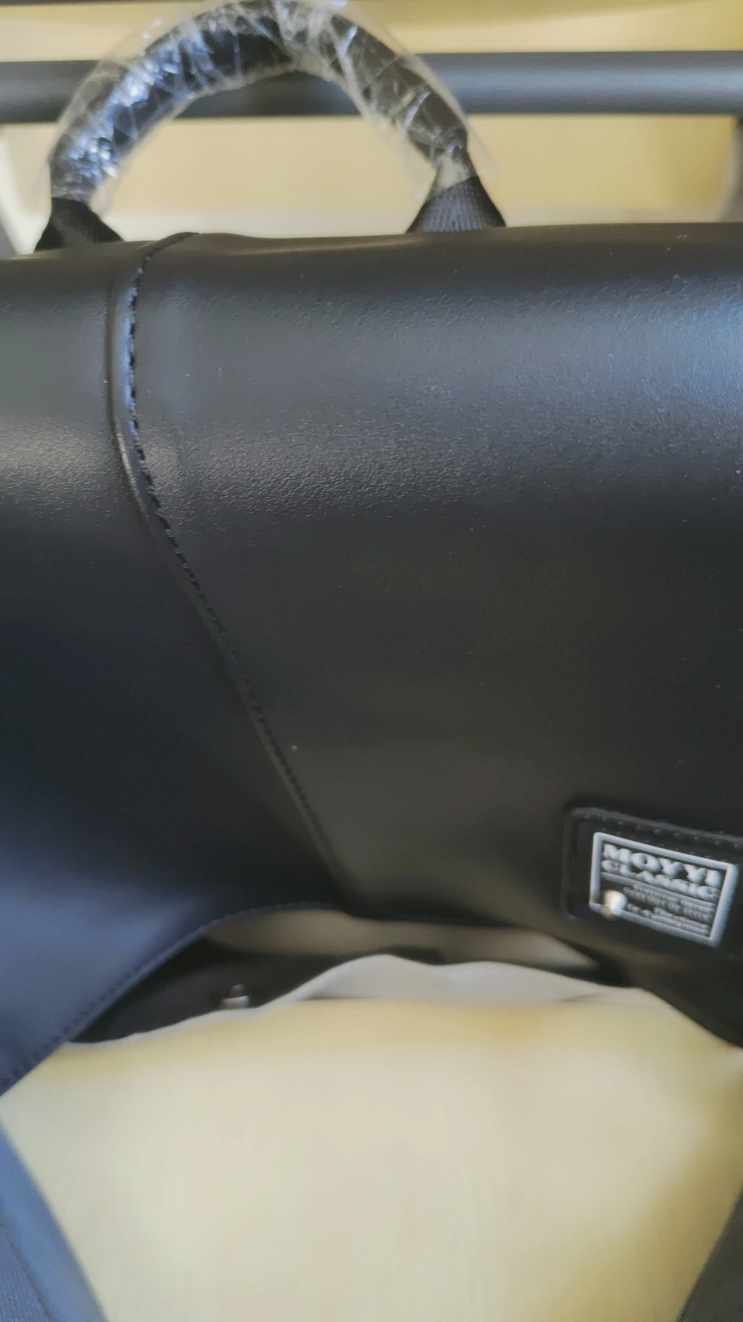 custom review-MOYYI ПВХ Кожа Мужской Рюкзак Студенческий Рюкзак Большой Унисекс Черный Белый