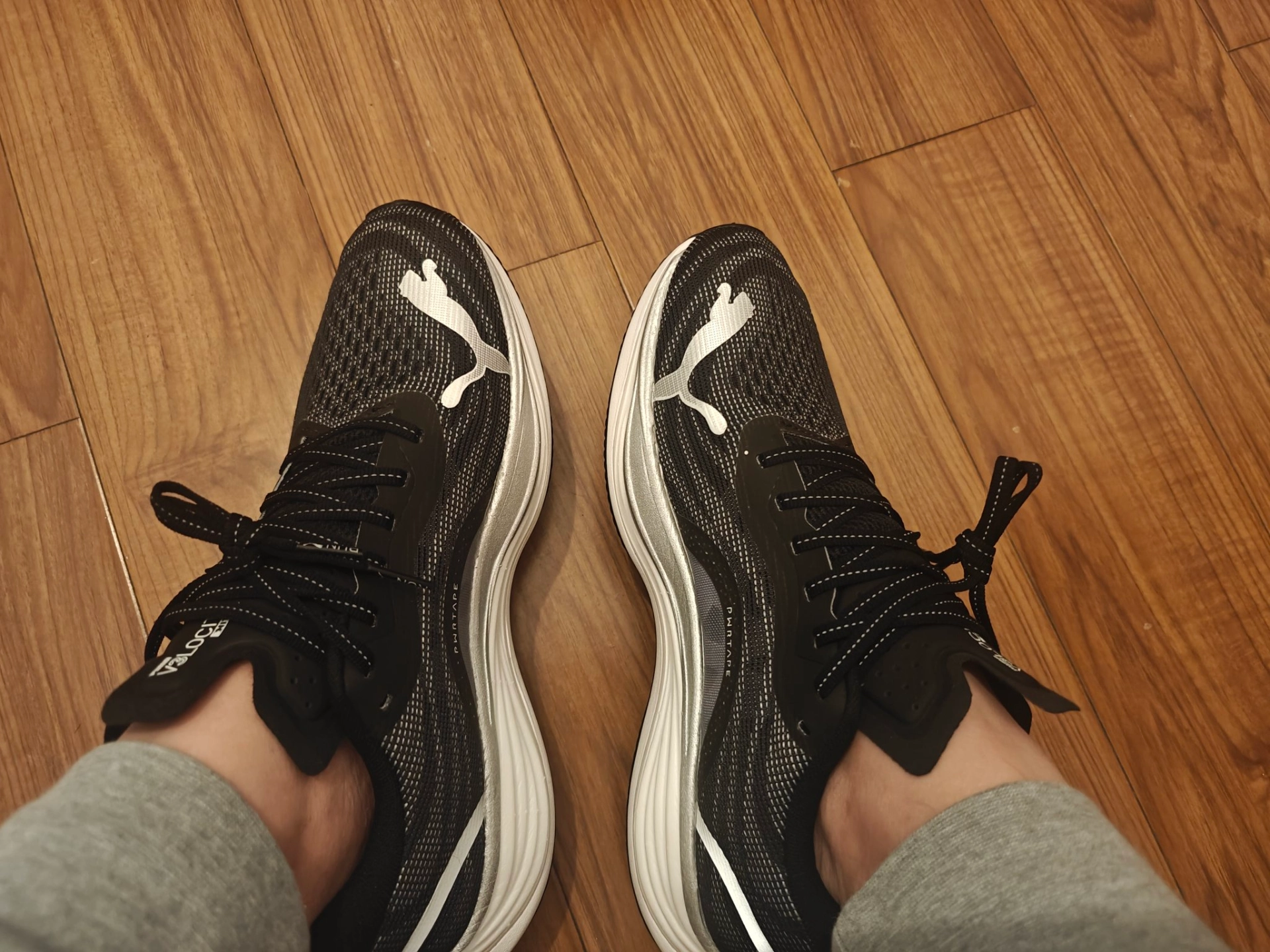 custom review-PUMA Velocity Nitro 3 Устойчивый к истиранию Низкий Топ Повседневные Городские Кроссовки для Коммуникативных Беговых Кроссовки Унисекс Черный Белый