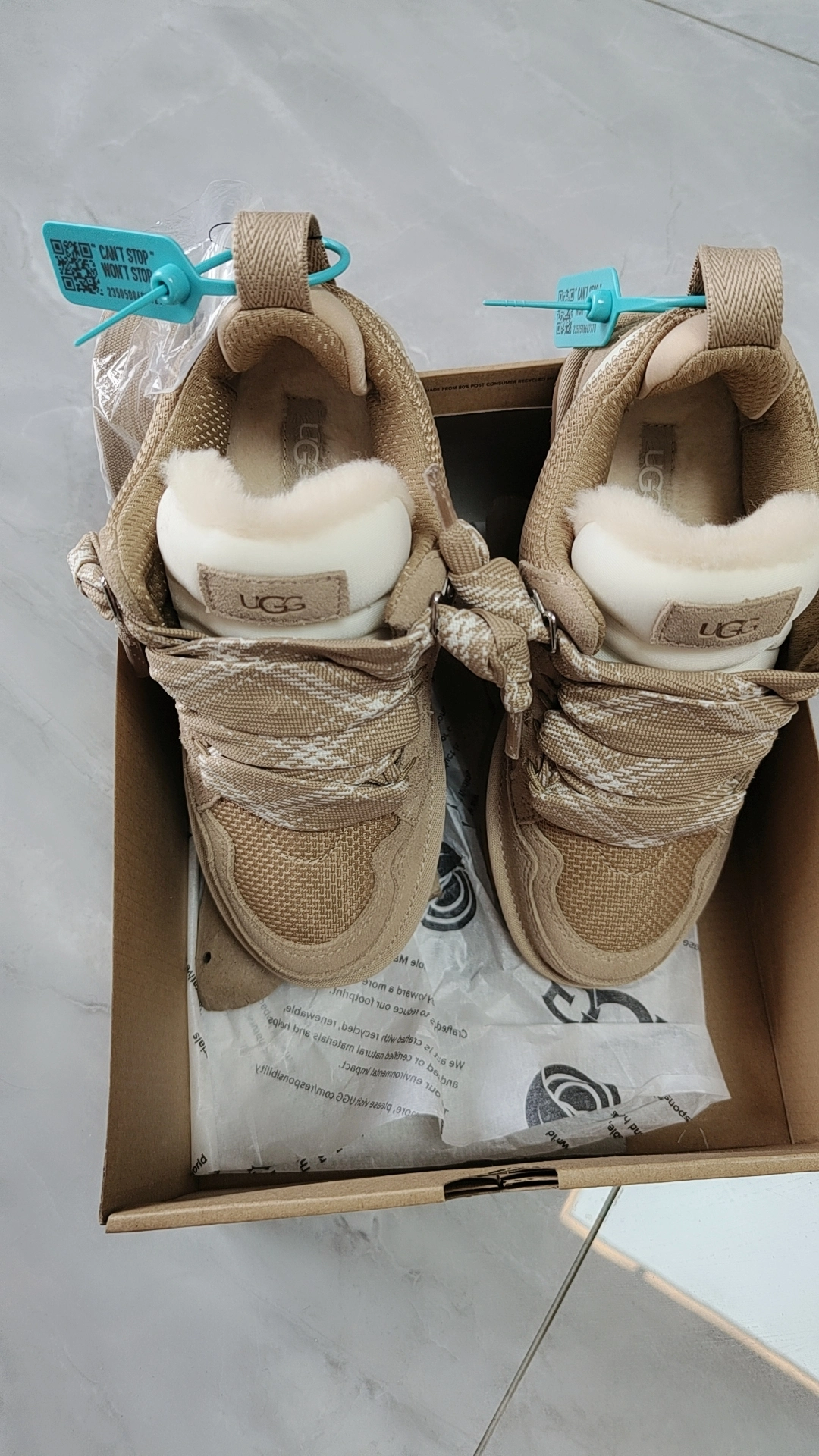 custom review-UGG Устойчивые к истиранию низкие кроссовки для скейтбординга женские песочного цвета