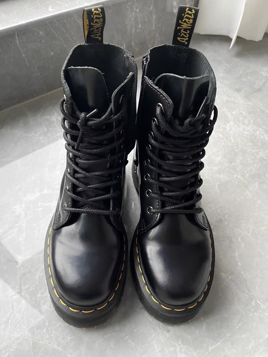 custom review-Dr.Martens Jadon Коллекция Короткий Мартин Ботинок Женские Темно-черный