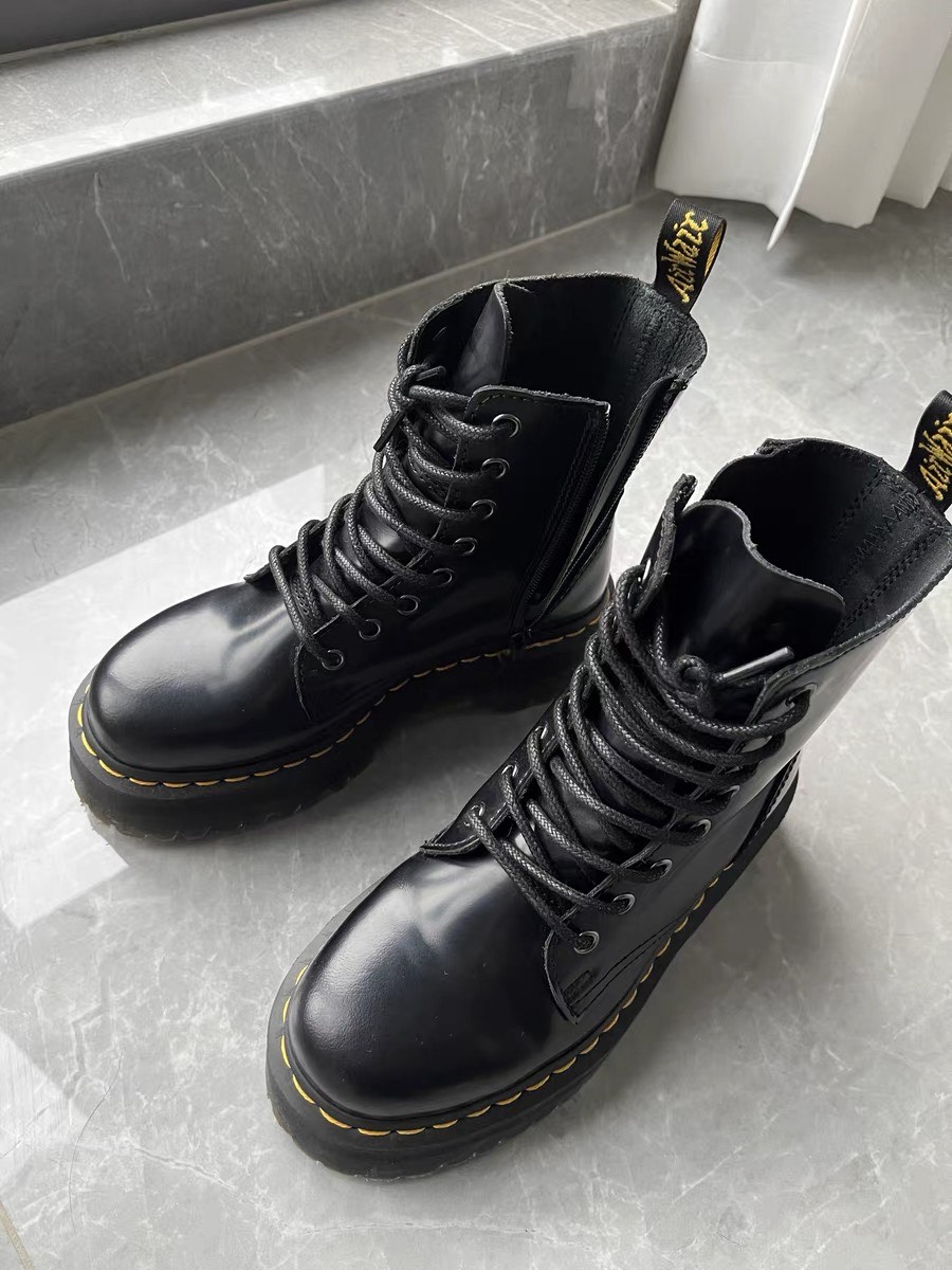 custom review-Dr.Martens Jadon Коллекция Короткий Мартин Ботинок Женские Темно-черный