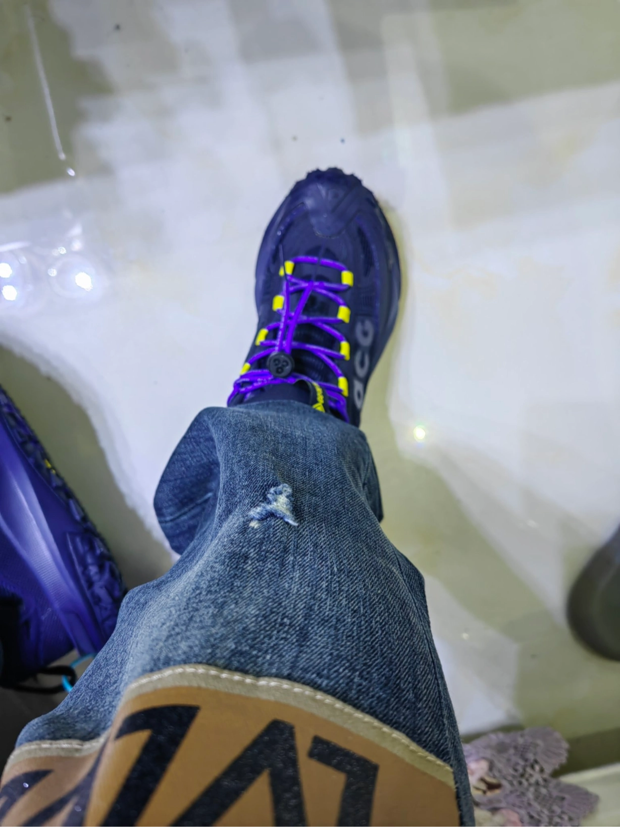 custom review-Nike ACG Mountain Fly Low Топ Уличная обувь Мужская Синий Черный