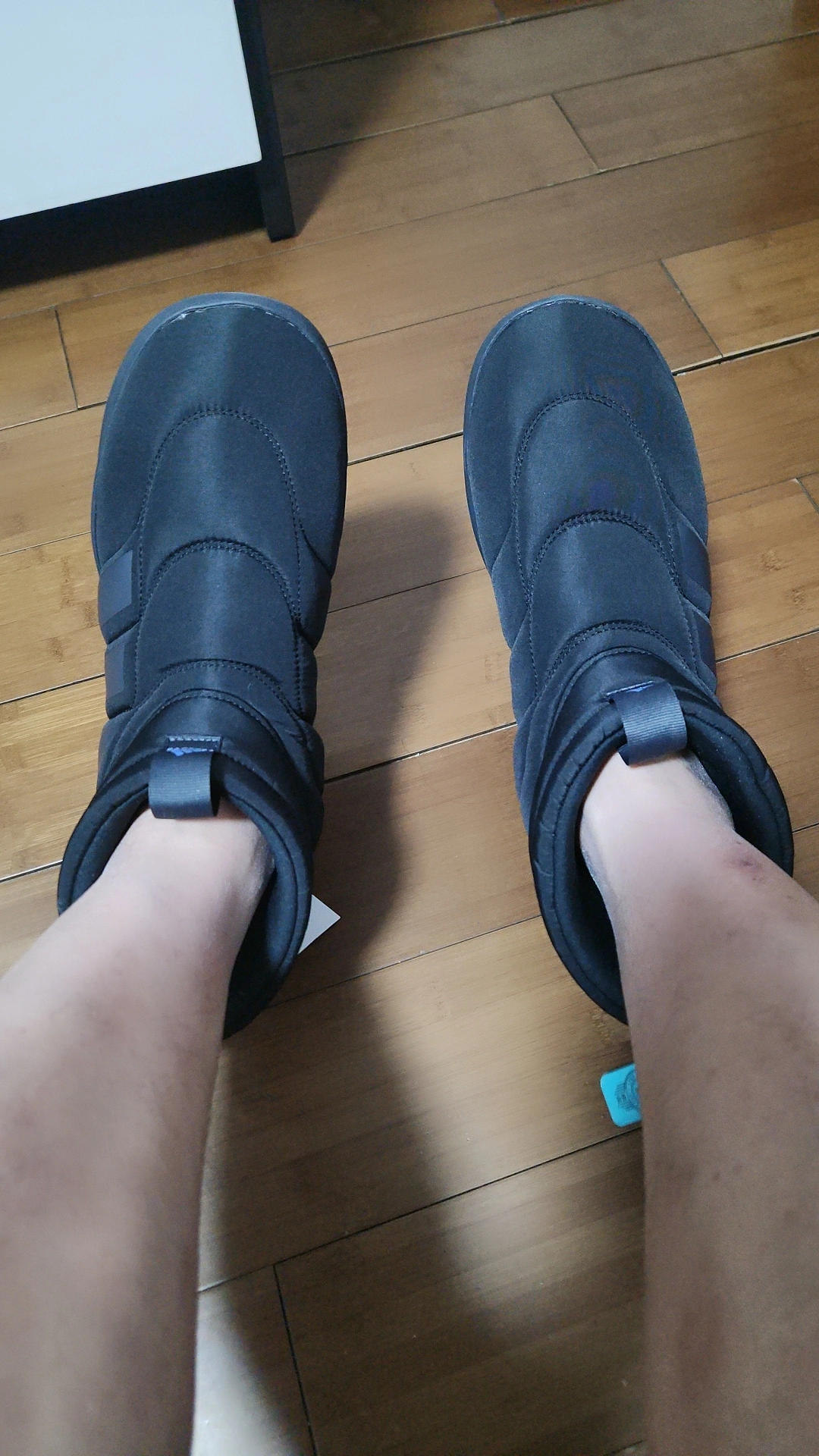 custom review-Adidas Adipuff Термостойкий Устойчивый к истиранию Против скольжения Короткие Снежные ботинки Унисекс Черный