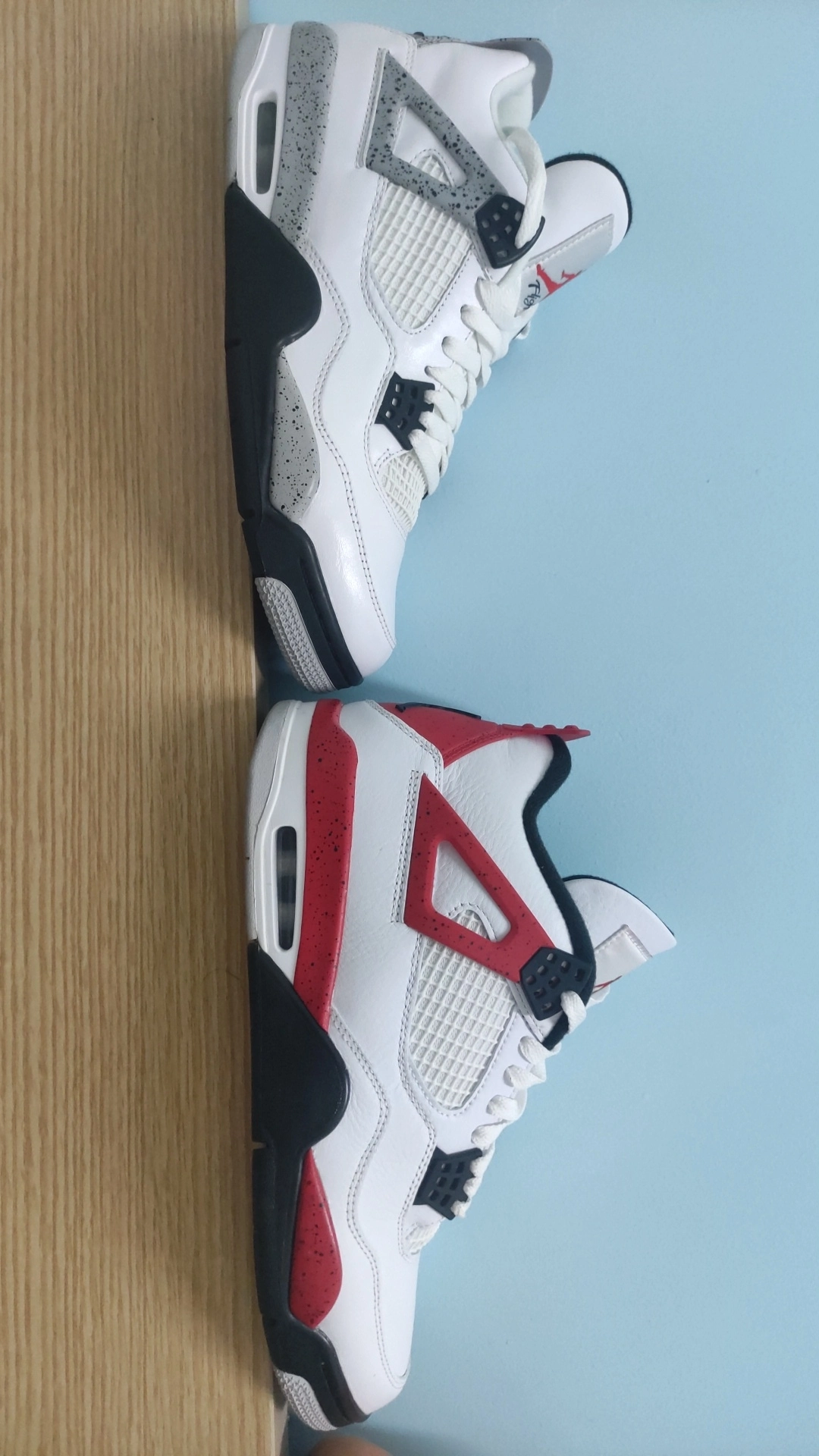 custom review-Jordan Air Джордан 4 'Нейтральный серый Красный Цементный MID Топ Винтажные баскетбольные кроссовки Мужской Белый черный красный