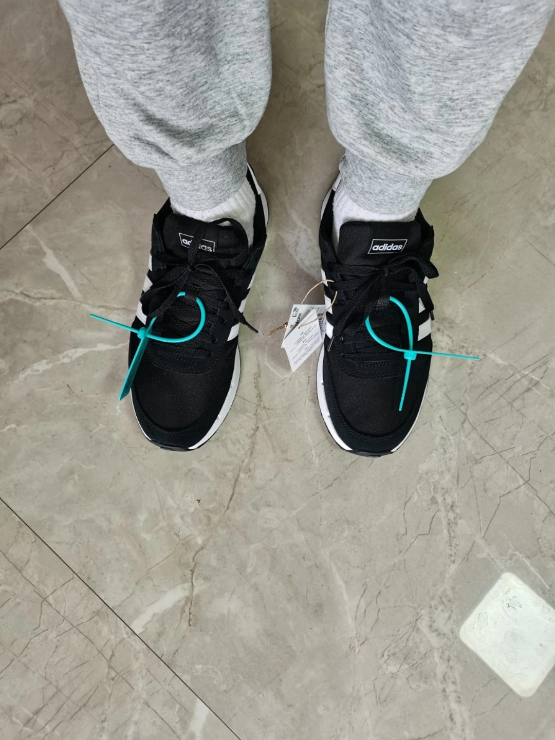 custom review-ADIDAS NEO Run 60s 2,0 Дышащие Низкие Кроссовки для Бега Унисекс Черный Белый