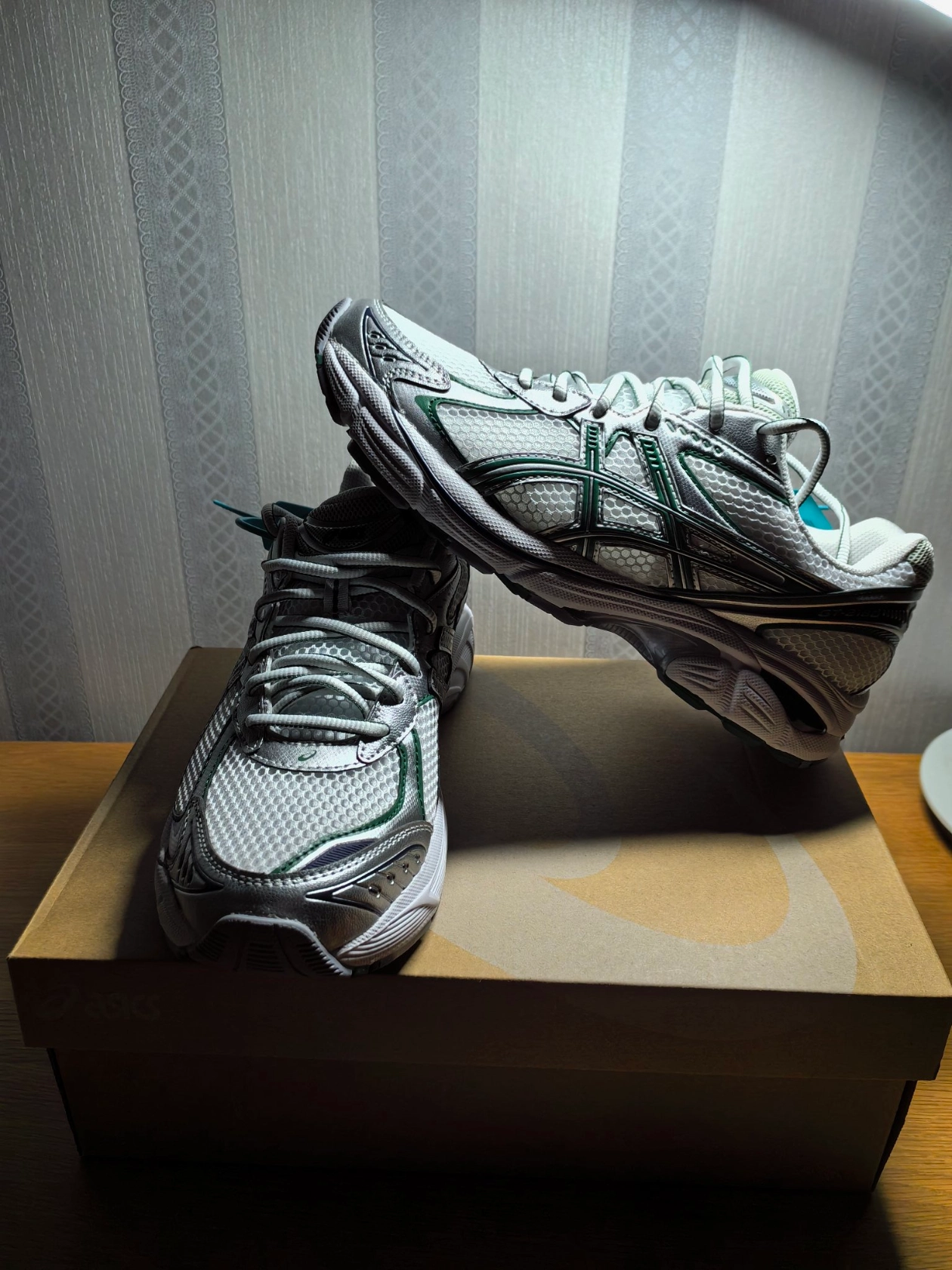 custom review-ASICS GT 2160 Low Топ Повседневные Беговые Кроссовки Унисекс Белый Серебряный Зеленый