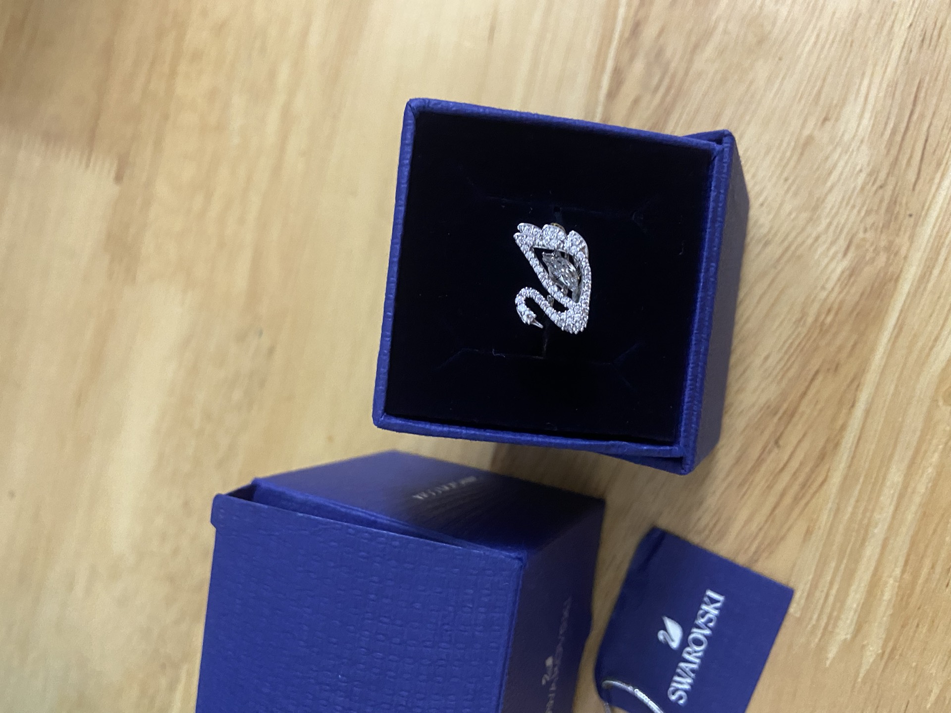 custom review-Swarovski Искусственный кристалл Кольца Женские Белые