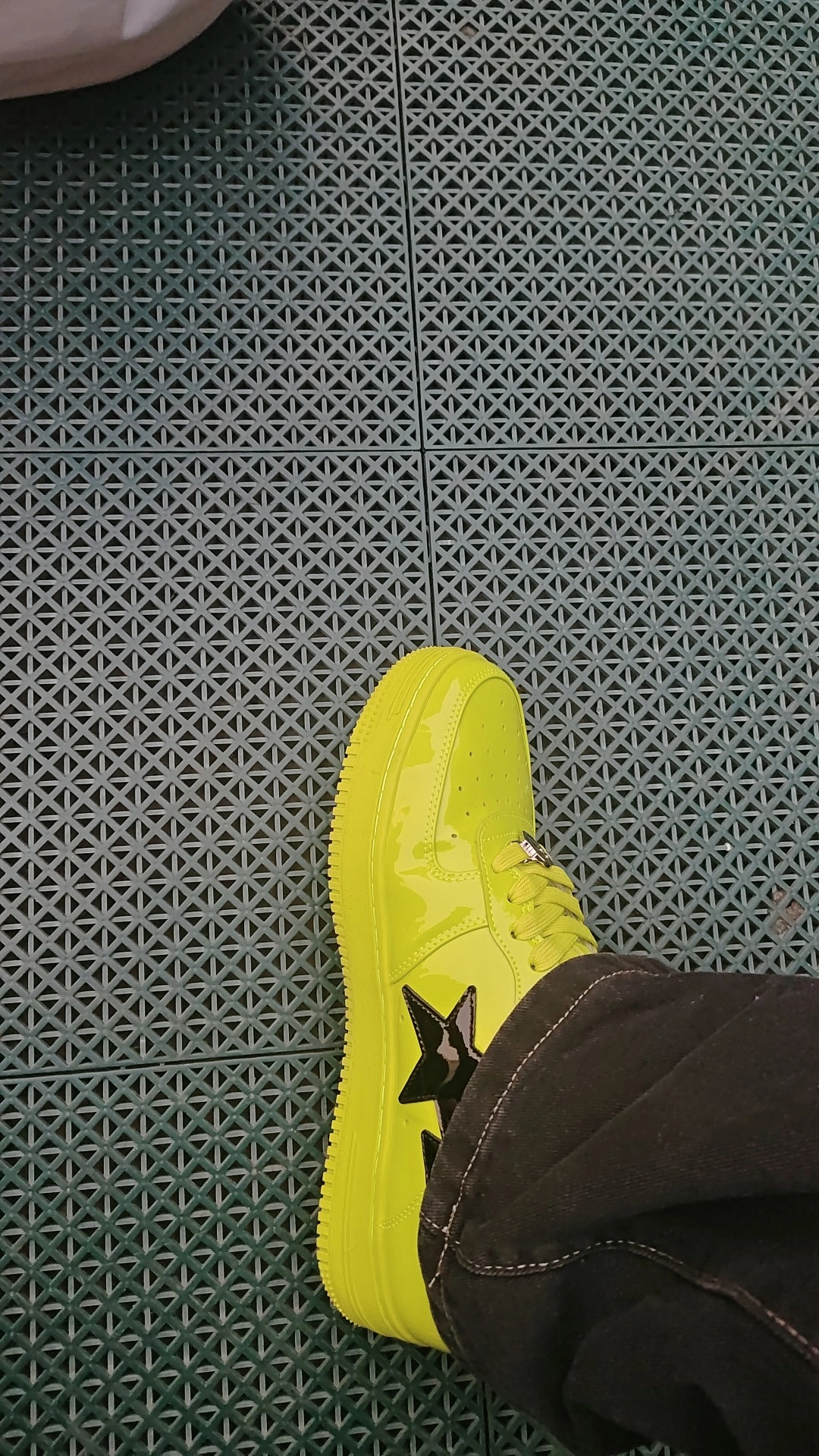 custom review-A BATHING APE BAPE STA Лакированная кожа Устойчивая к истиранию Низкие кроссовки для скейтбординга Мужские