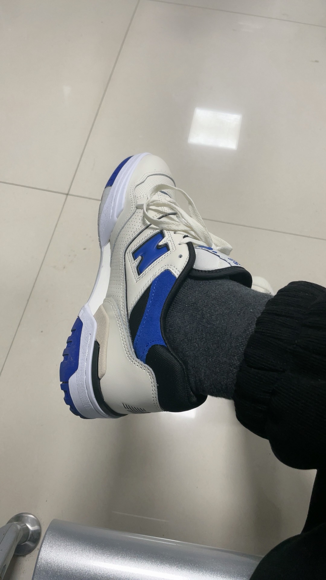 custom review-New Balance NB 550 Low Топ Винтажные Баскетбольные Кроссовки Унисекс Бежевый Синий